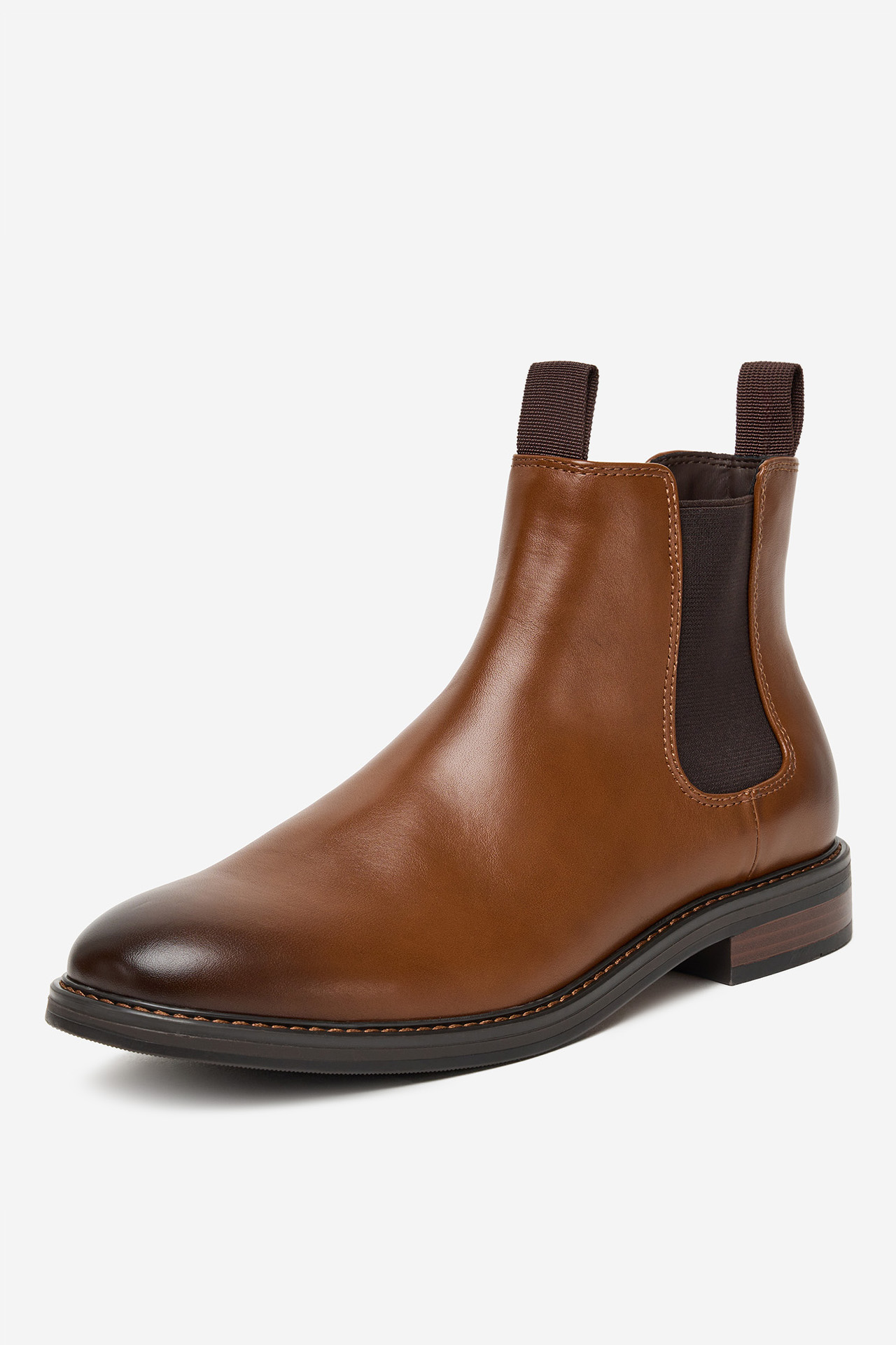 Kotníková obuv s elastickým prvkem Hnědá