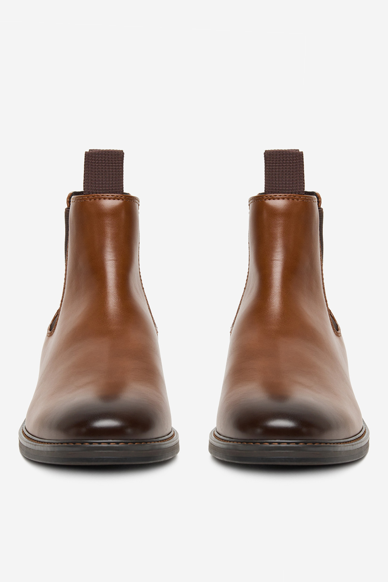 Kotníková obuv s elastickým prvkem Hnědá