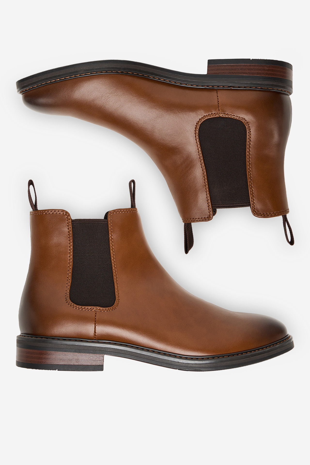 Kotníková obuv s elastickým prvkem Hnědá