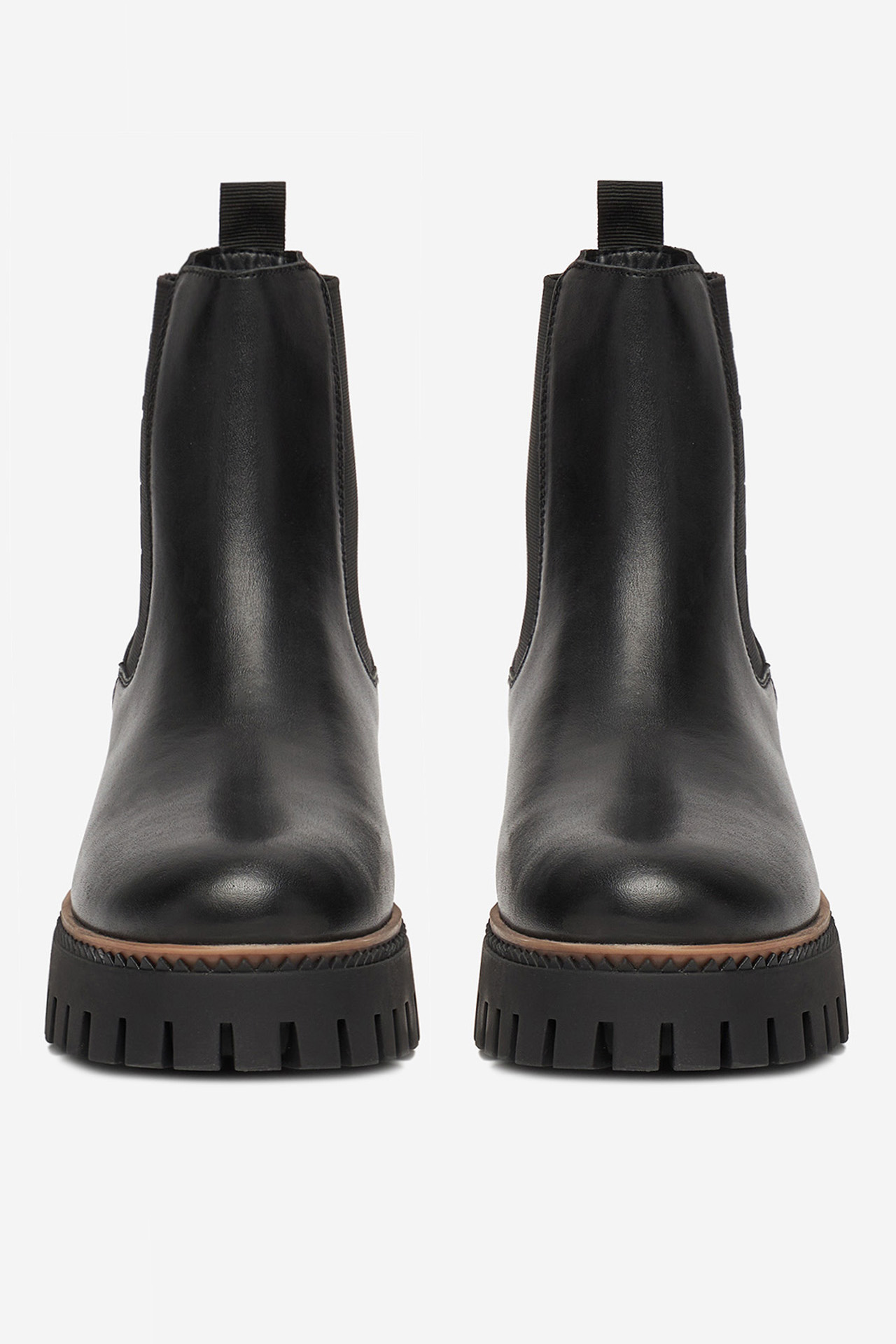 Kotníková obuv s elastickým prvkem Černá