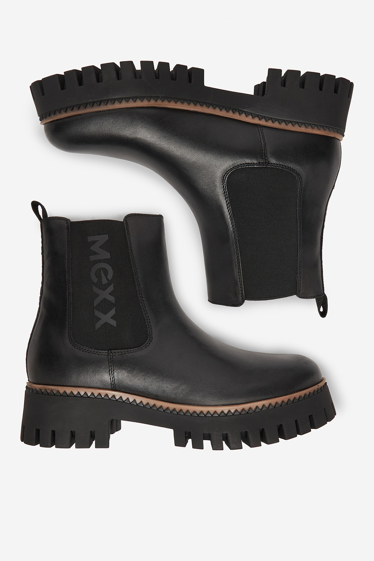 Kotníková obuv s elastickým prvkem Černá