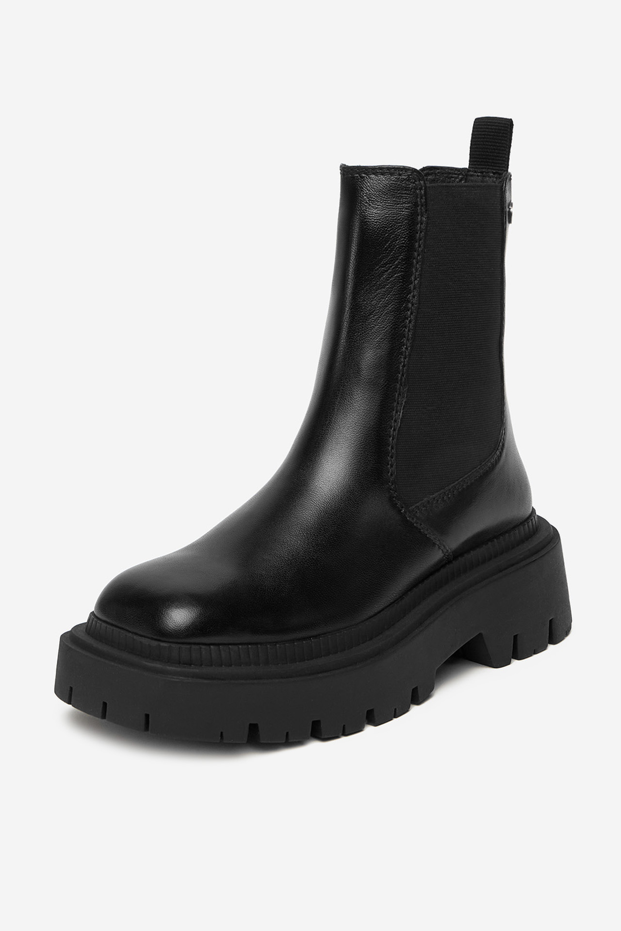 Kotníková obuv s elastickým prvkem Černá