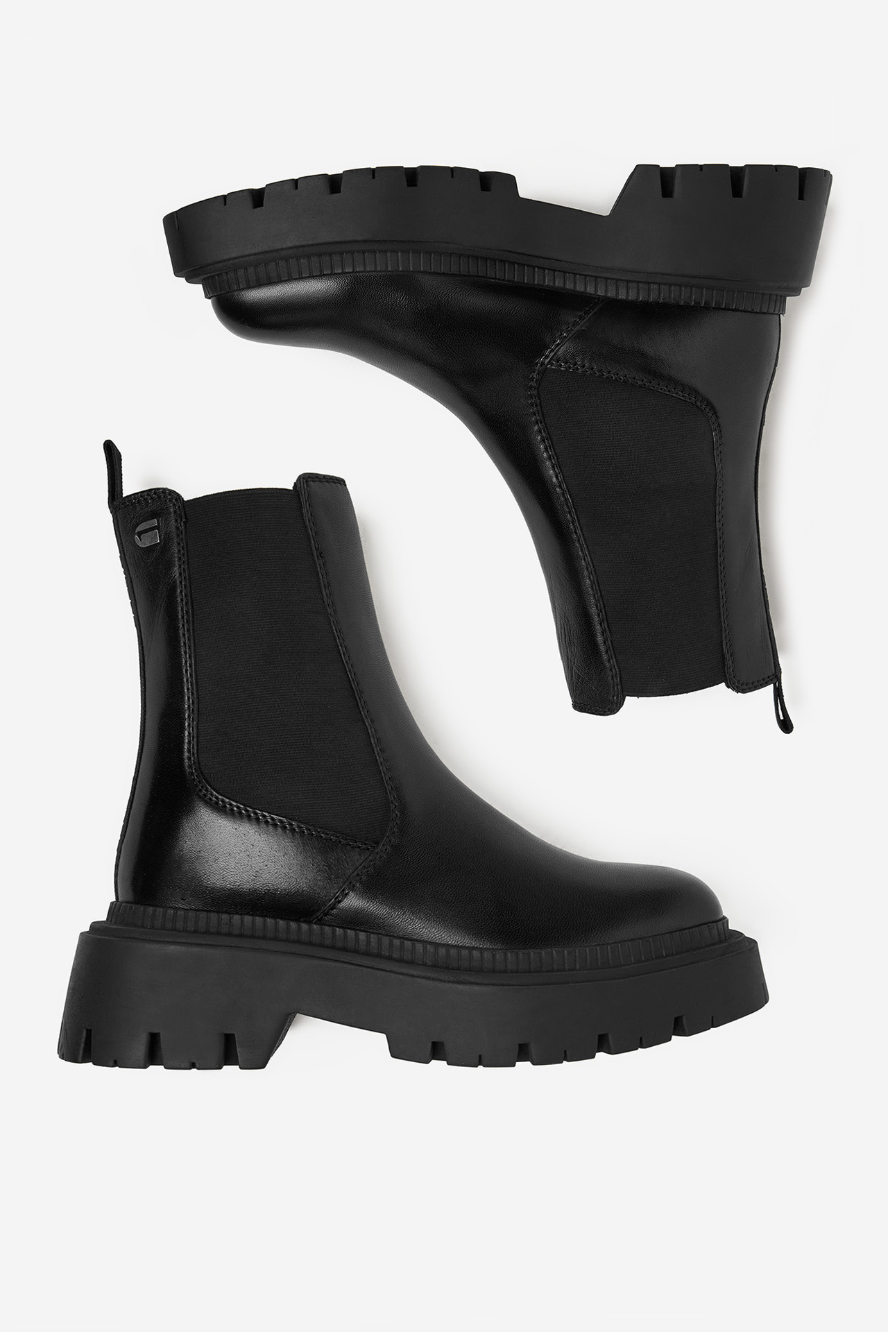 Kotníková obuv s elastickým prvkem Černá