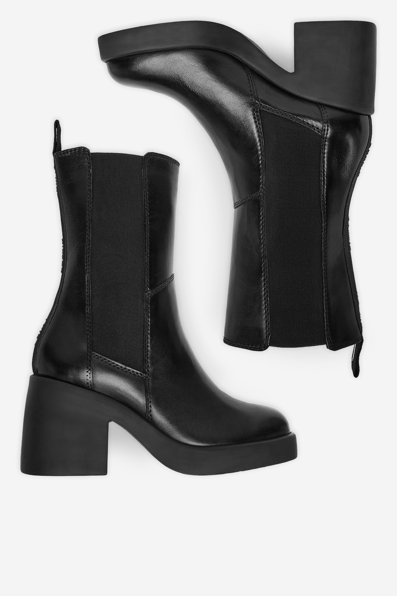 Kotníková obuv s elastickým prvkem Černá