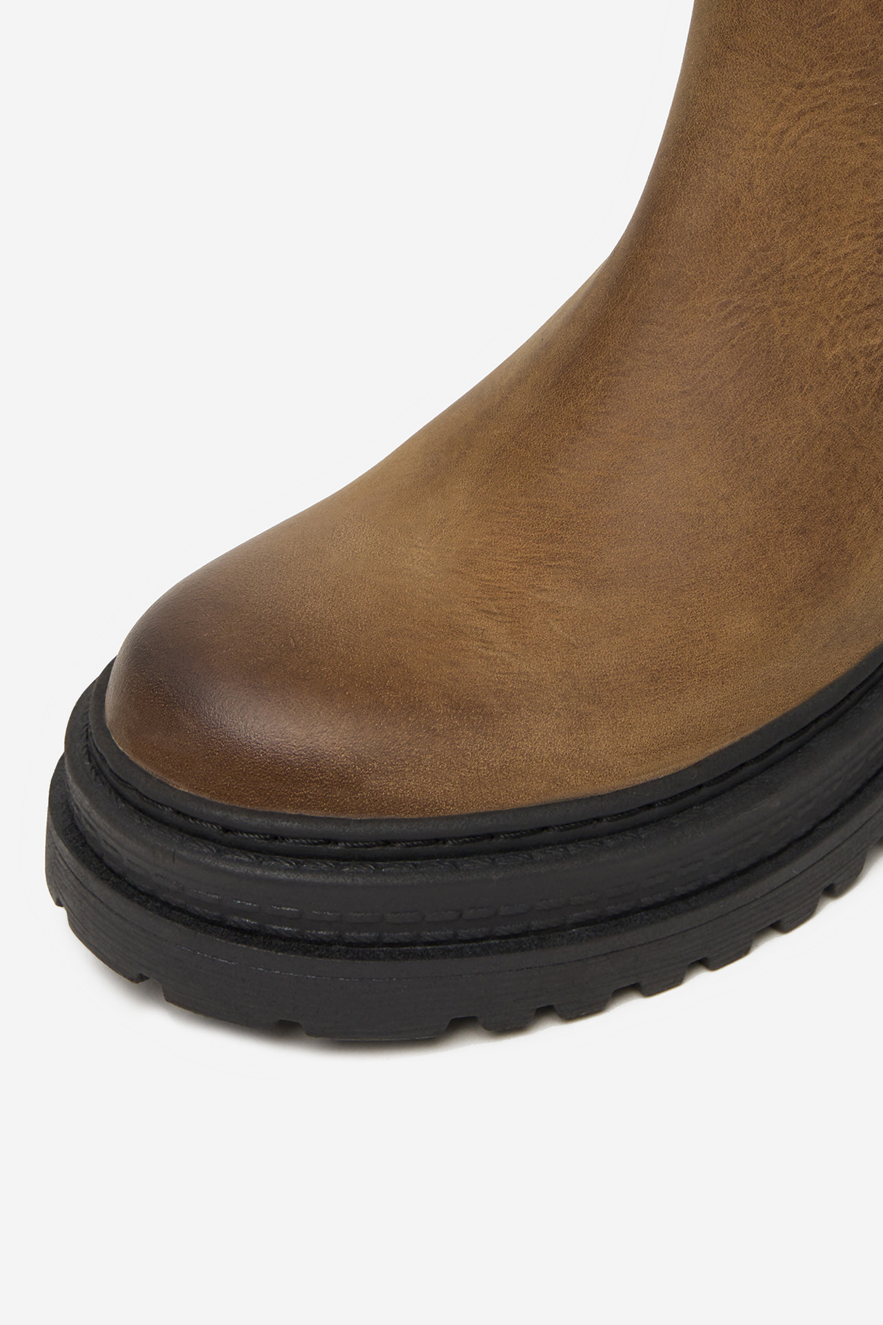 Kotníková obuv s elastickým prvkem Světle hnědá