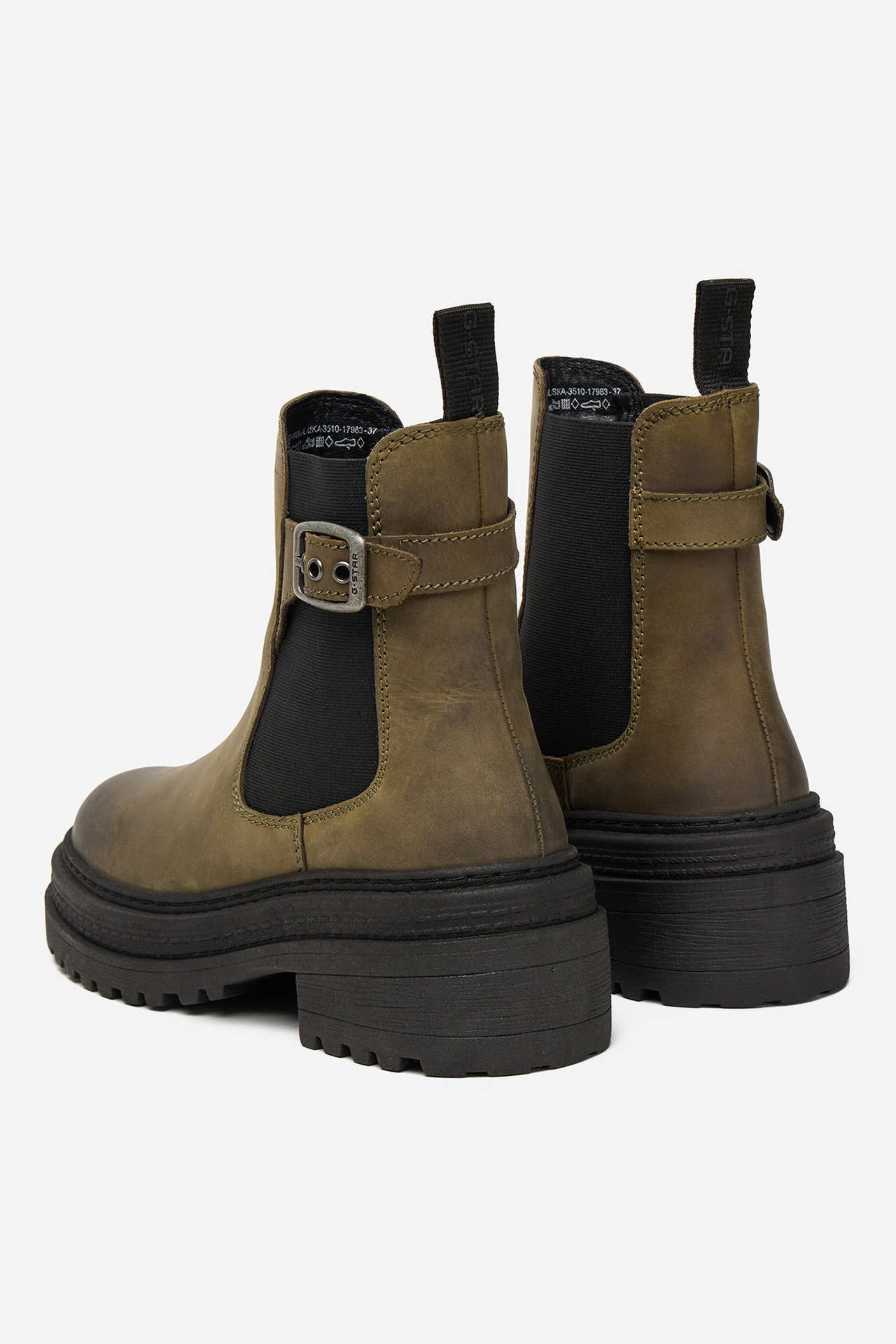 Kotníková obuv s elastickým prvkem Tmavozelená