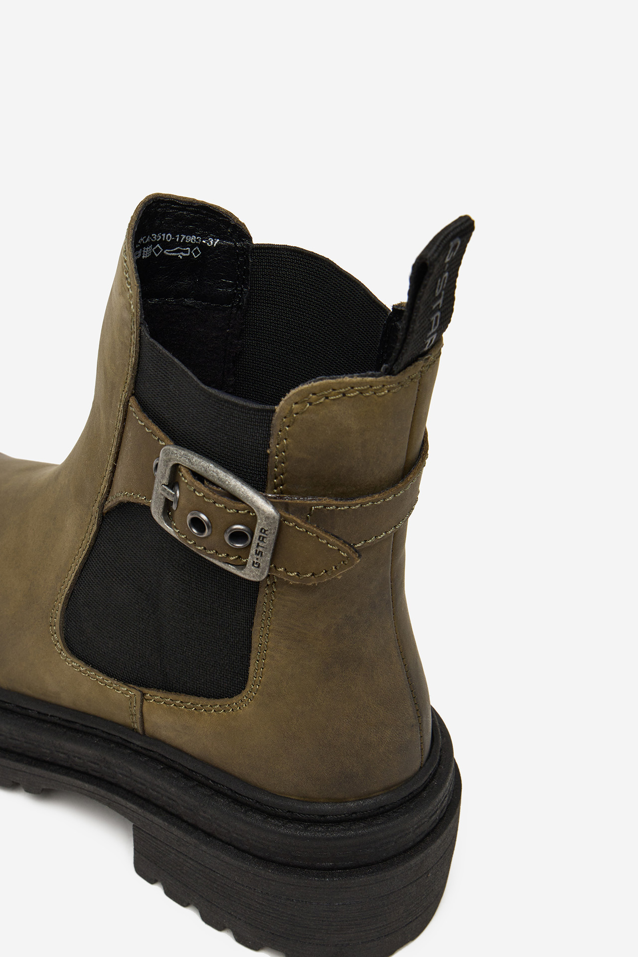 Kotníková obuv s elastickým prvkem Tmavozelená