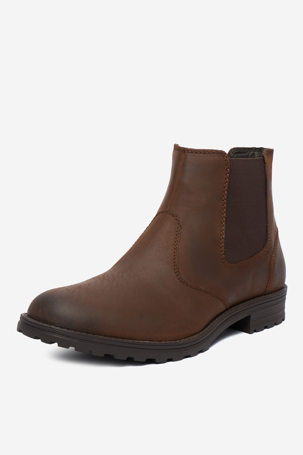 Členková obuv s elastickým prvkom Tmavo hnedá