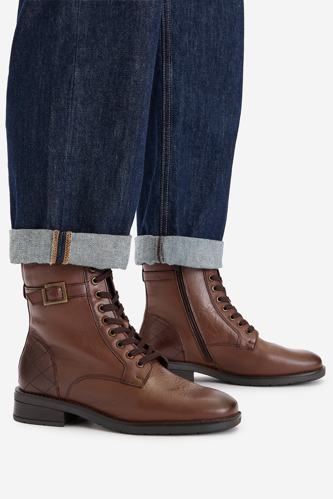 Kotníková obuv Hnědá