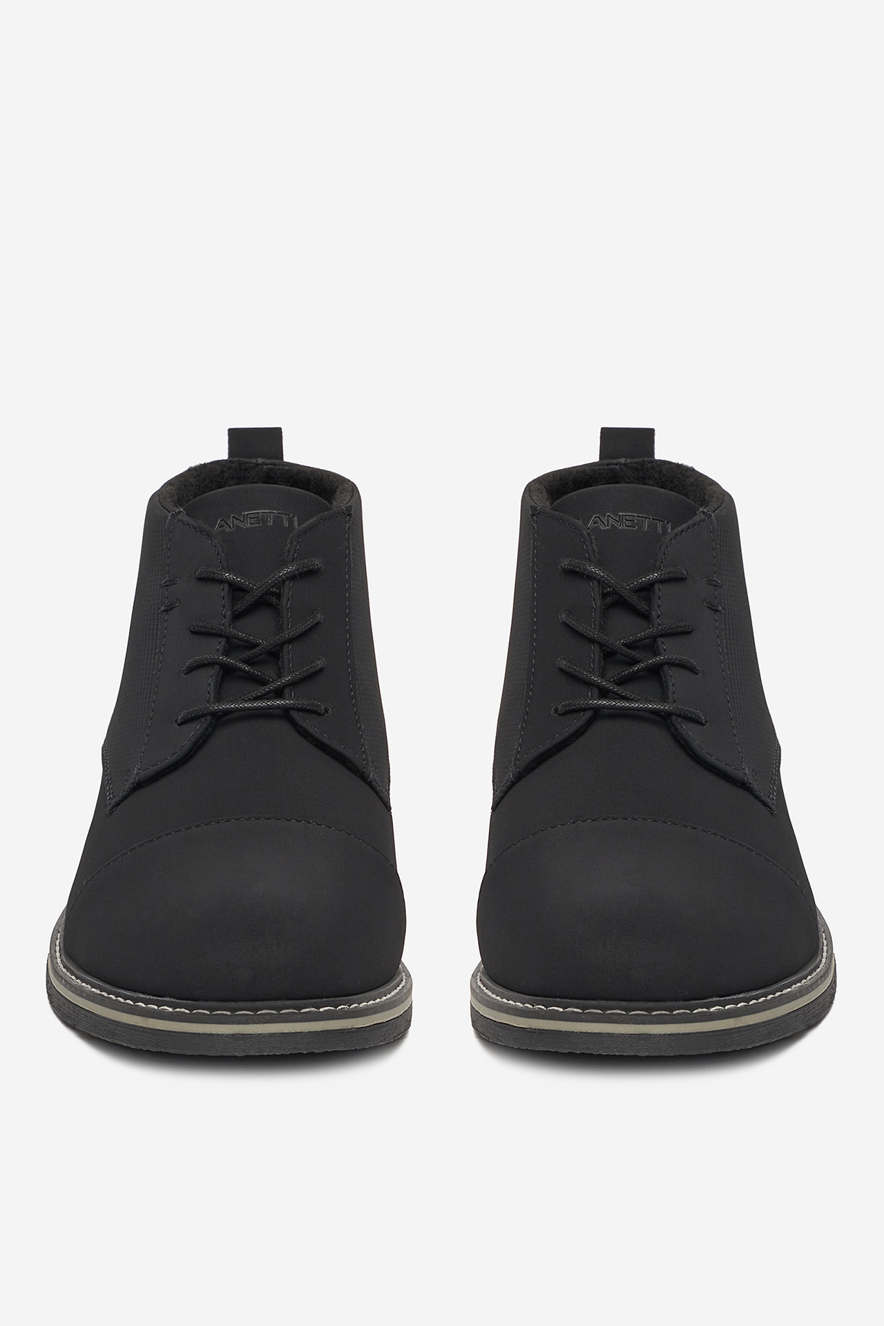 Gležnjarji z vezalkami Črna