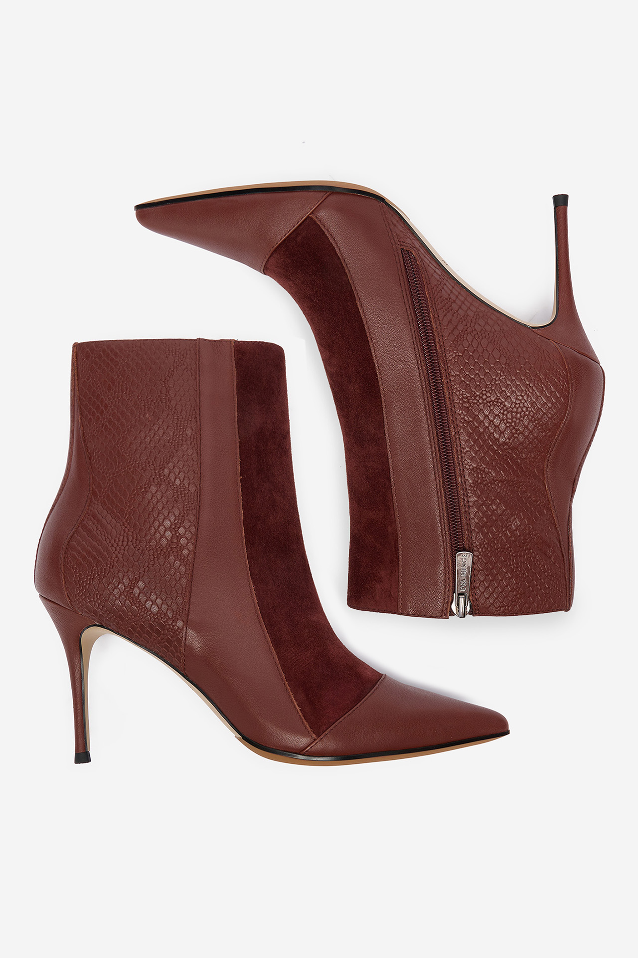 Škornji Bordo rdeča