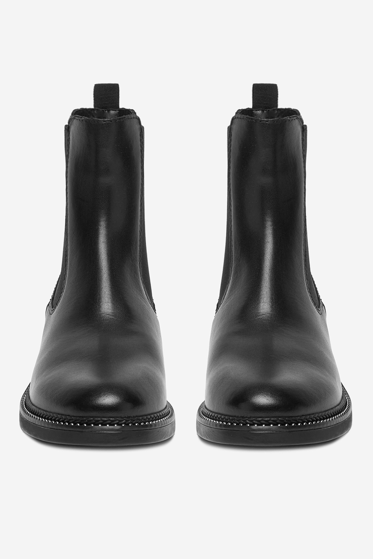 Kotníková obuv s elastickým prvkem Černá