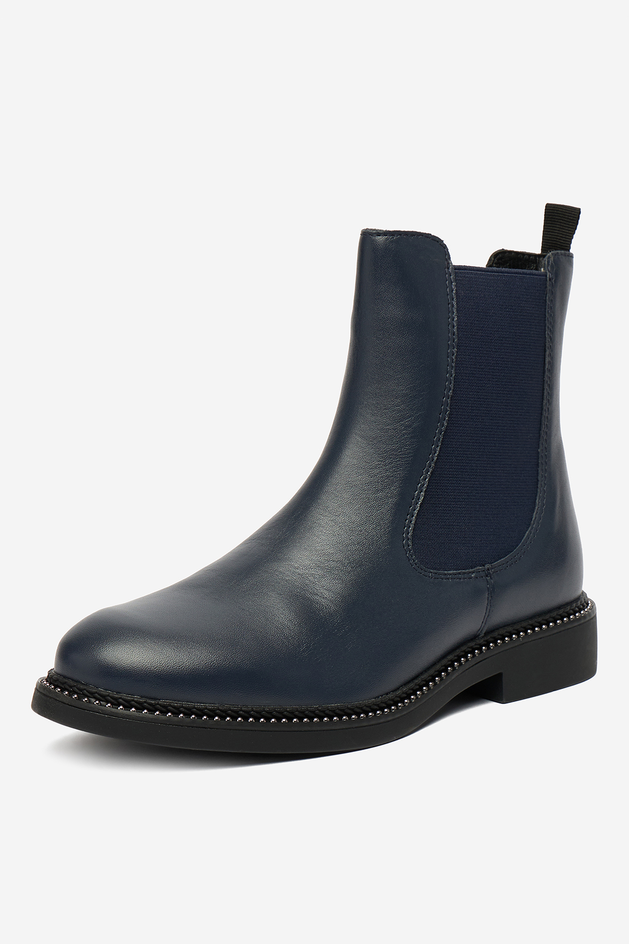 Kotníková obuv s elastickým prvkem Tmavomodrá