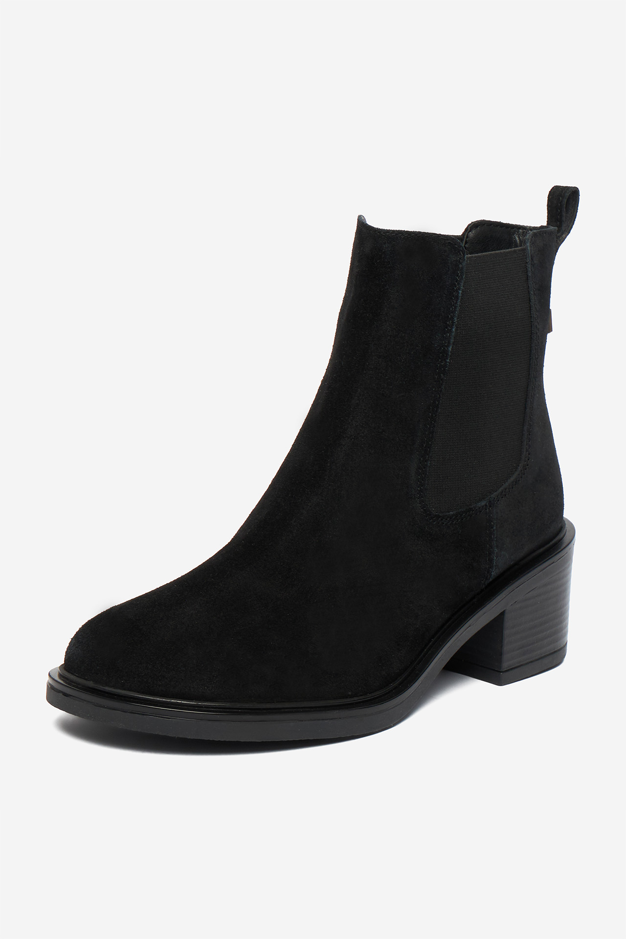 Kotníková obuv s elastickým prvkem Černá