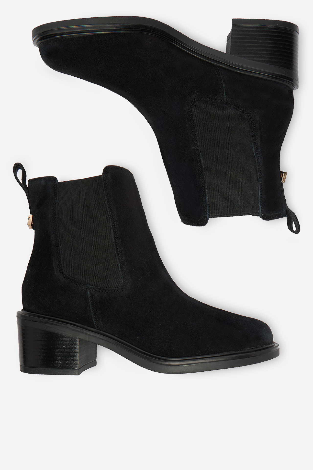 Kotníková obuv s elastickým prvkem Černá