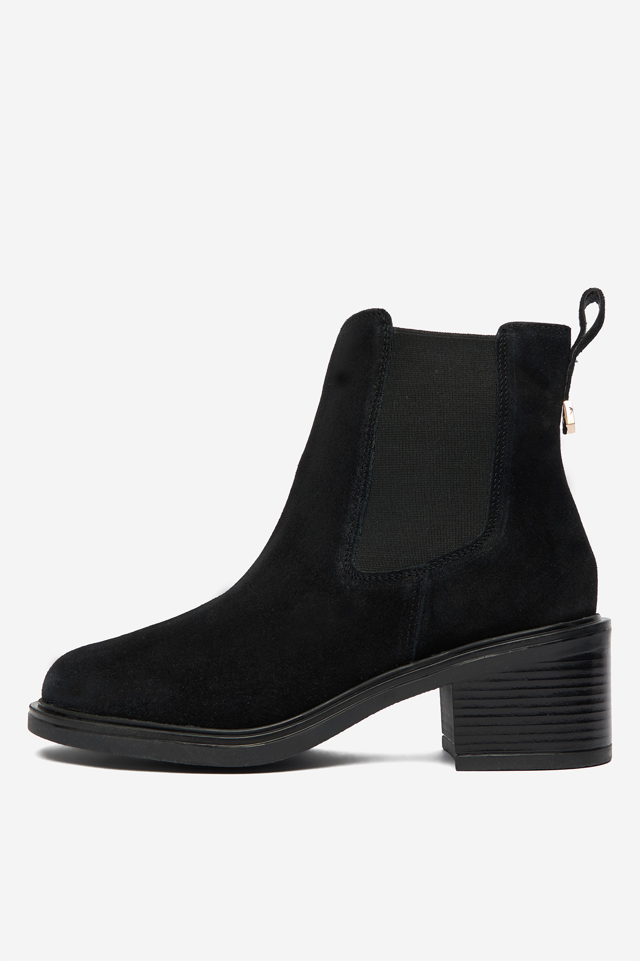 Kotníková obuv s elastickým prvkem Černá