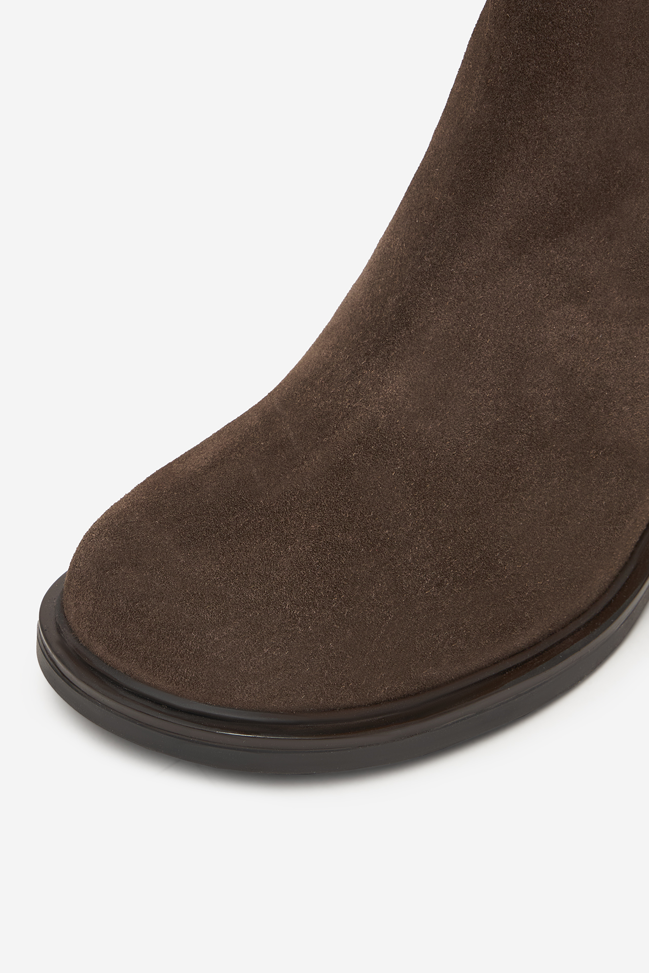 Kotníková obuv s elastickým prvkem Tmavě hnědá