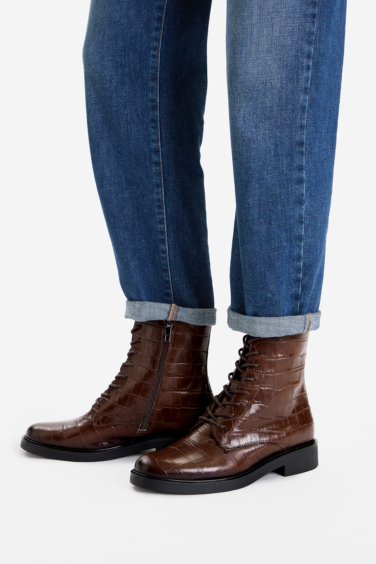 Kotníková obuv Hnědá