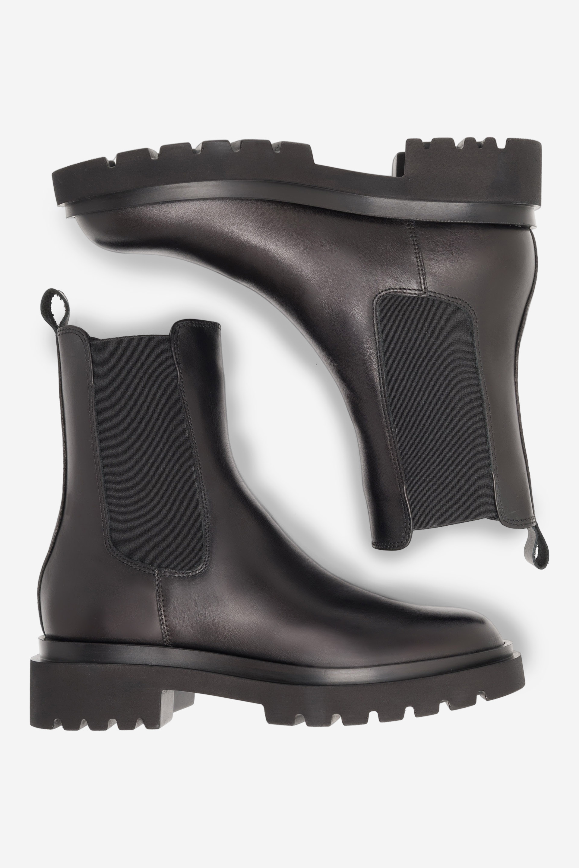 Členková obuv s elastickým prvkom Čierna