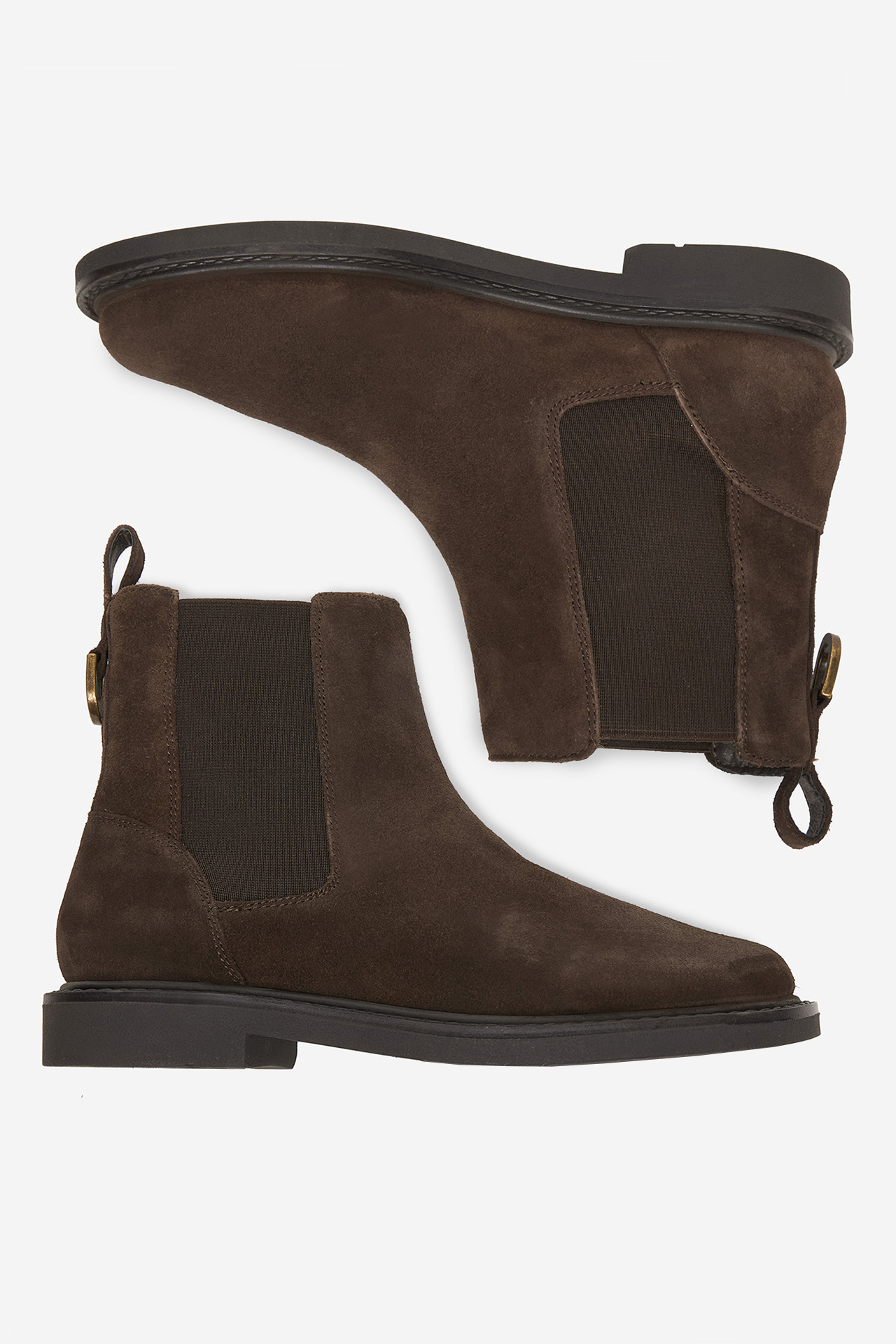 Členková obuv s elastickým prvkom Hnedá