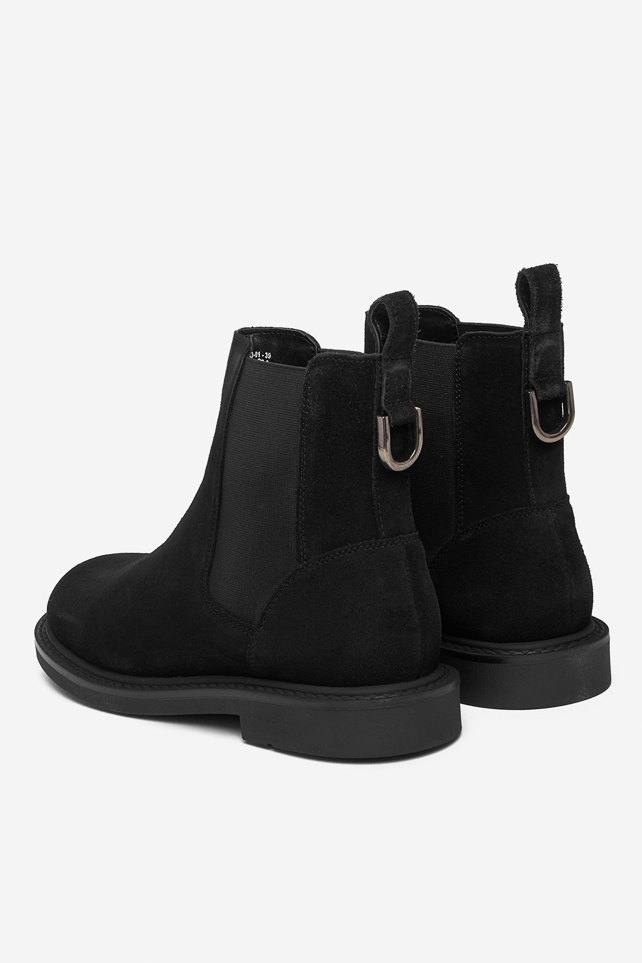 Kotníková obuv s elastickým prvkem Černá