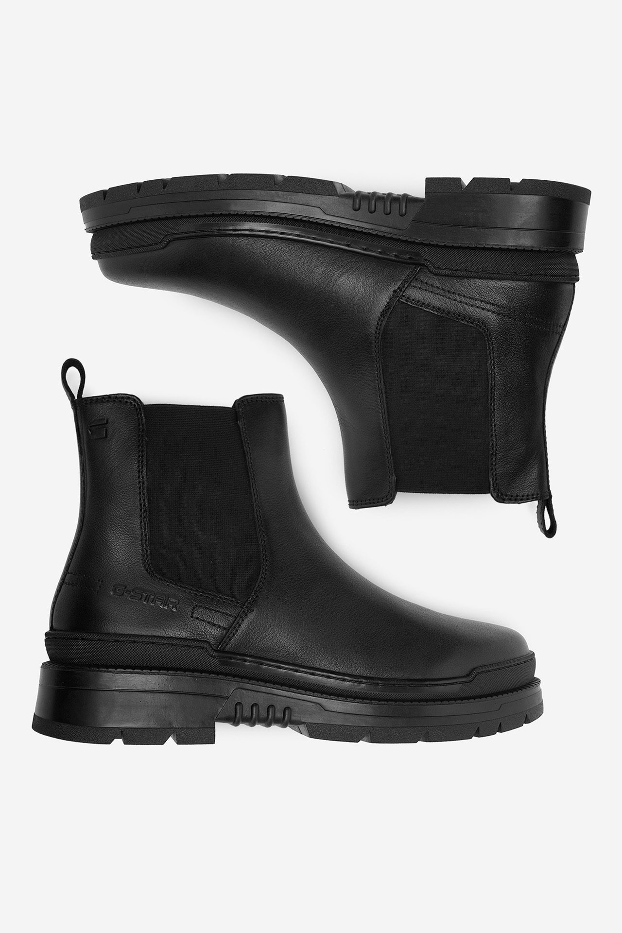 Kotníková obuv s elastickým prvkem Černá