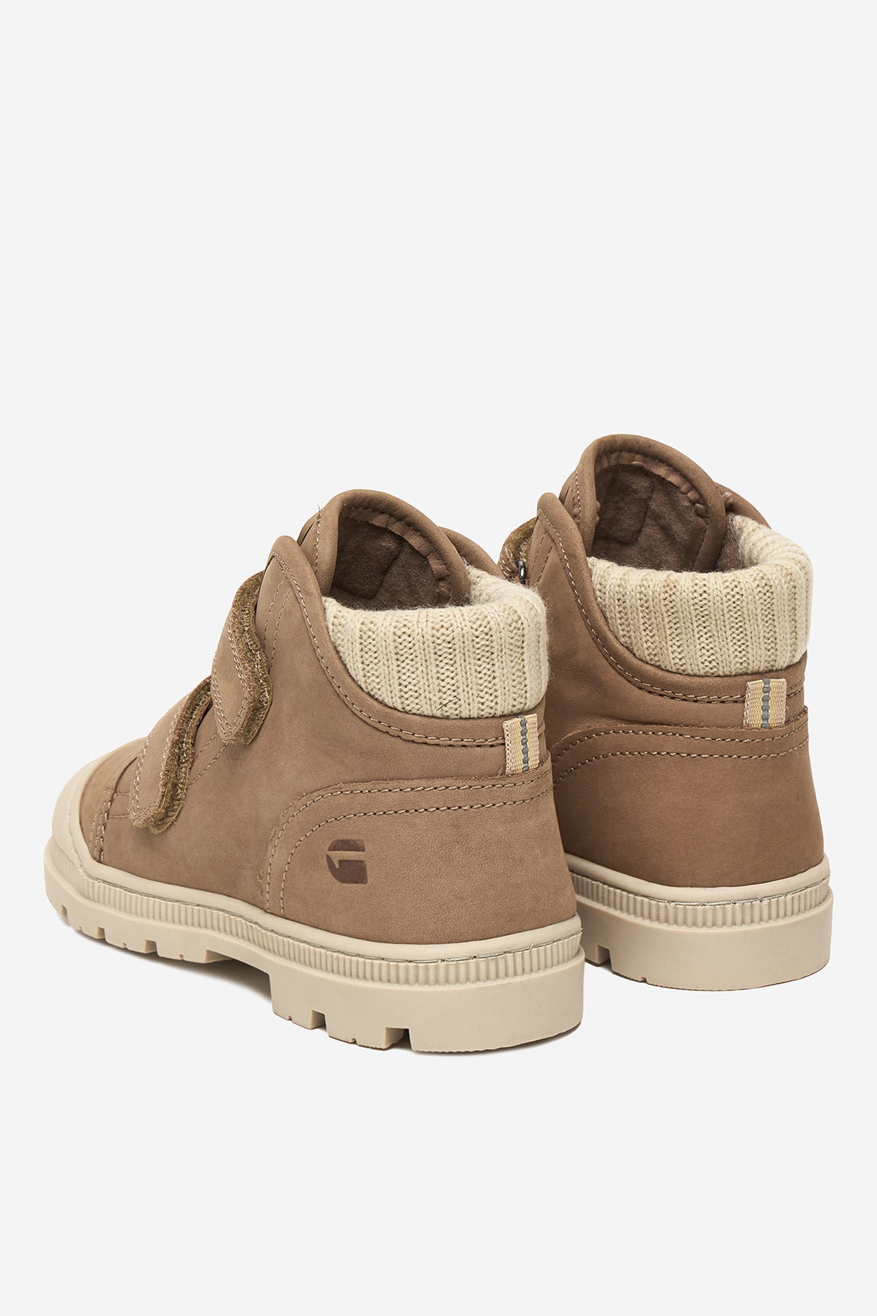 Gležnjarji z vezalkami Bež