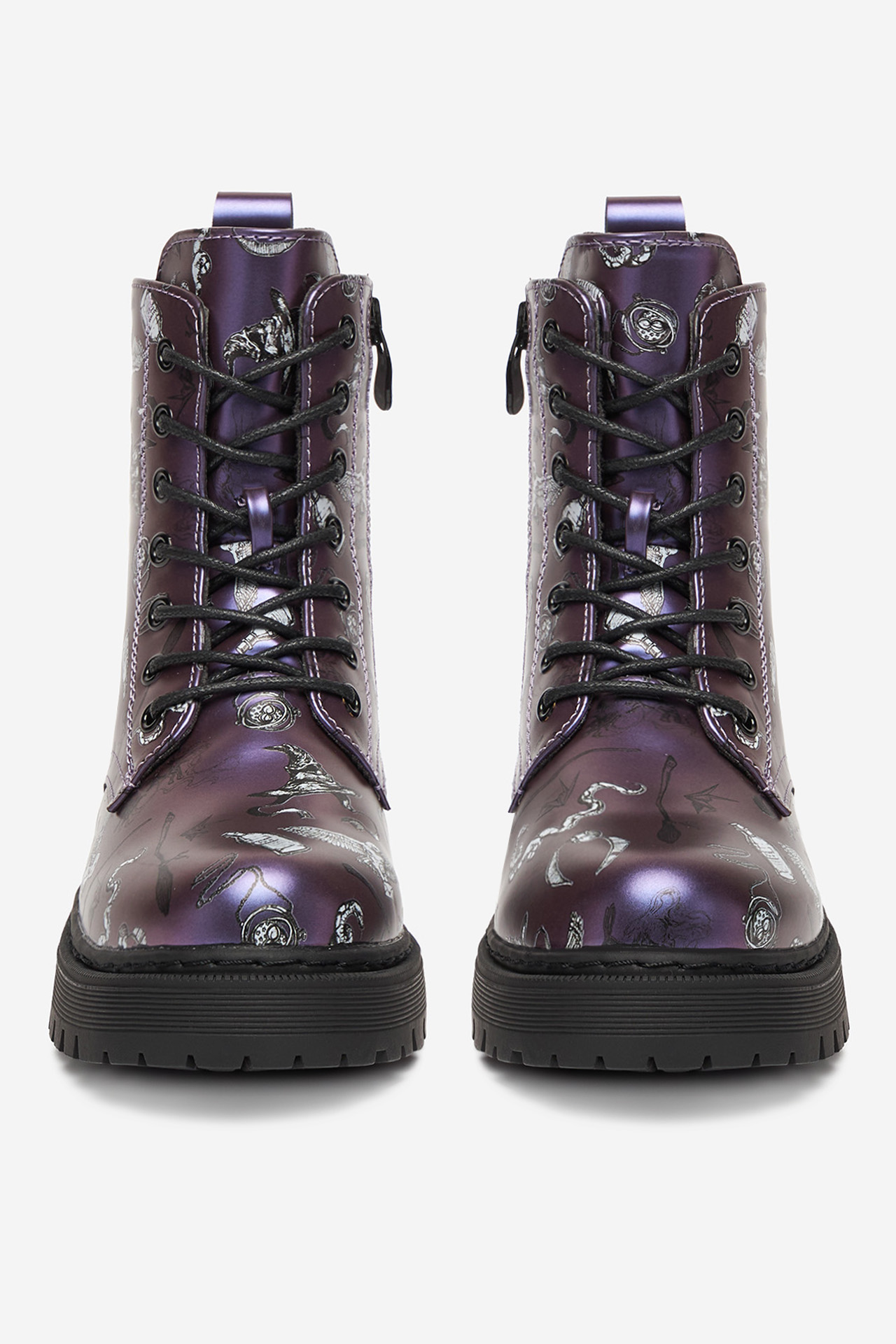 Gležnjarji z vezalkami Vijolična