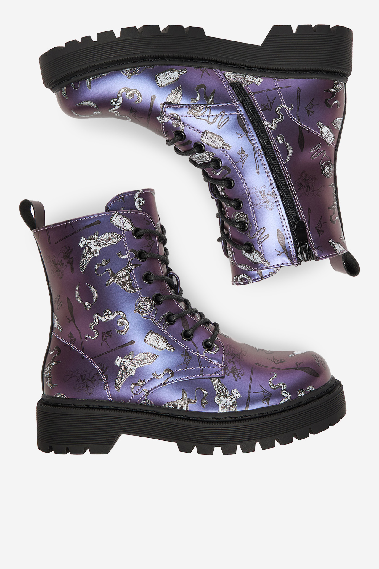 Gležnjarji z vezalkami Vijolična