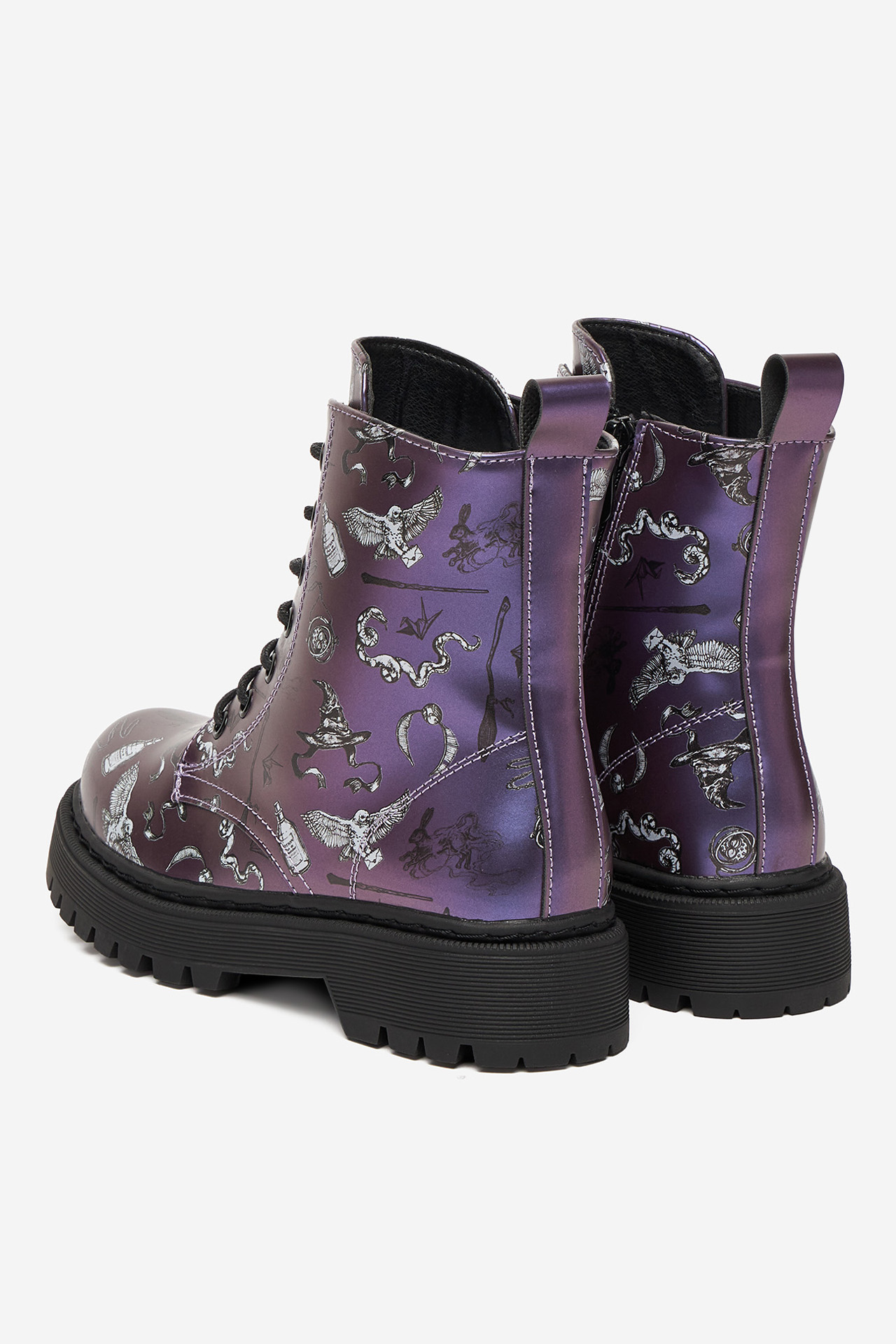 Gležnjarji z vezalkami Vijolična