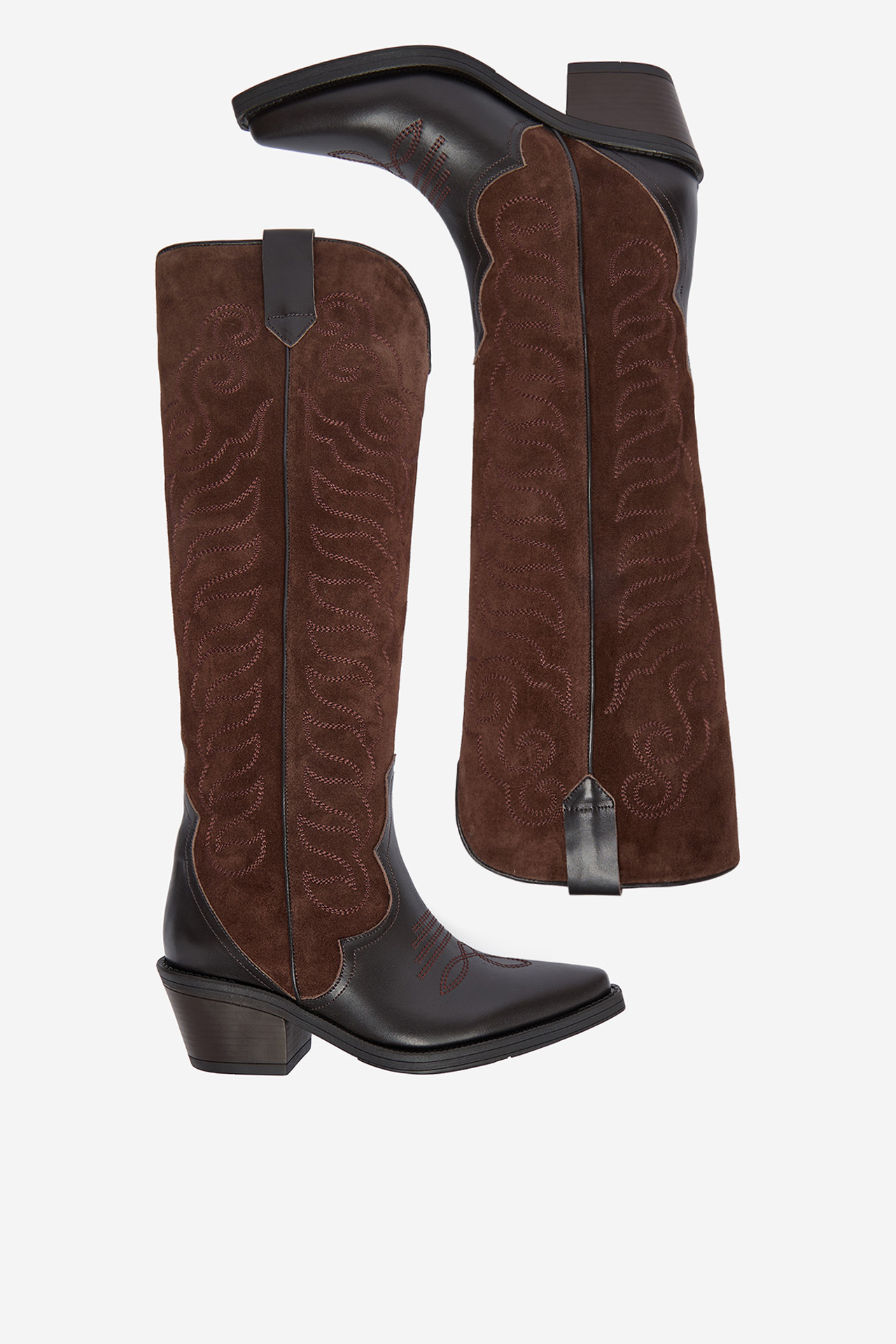 Kavbojski škornji Čokoladno rjava