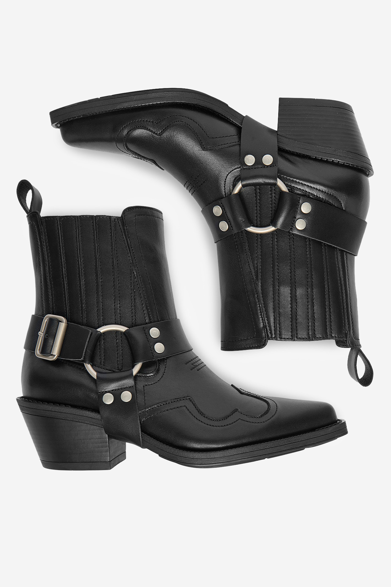 Kovbojská obuv Černá