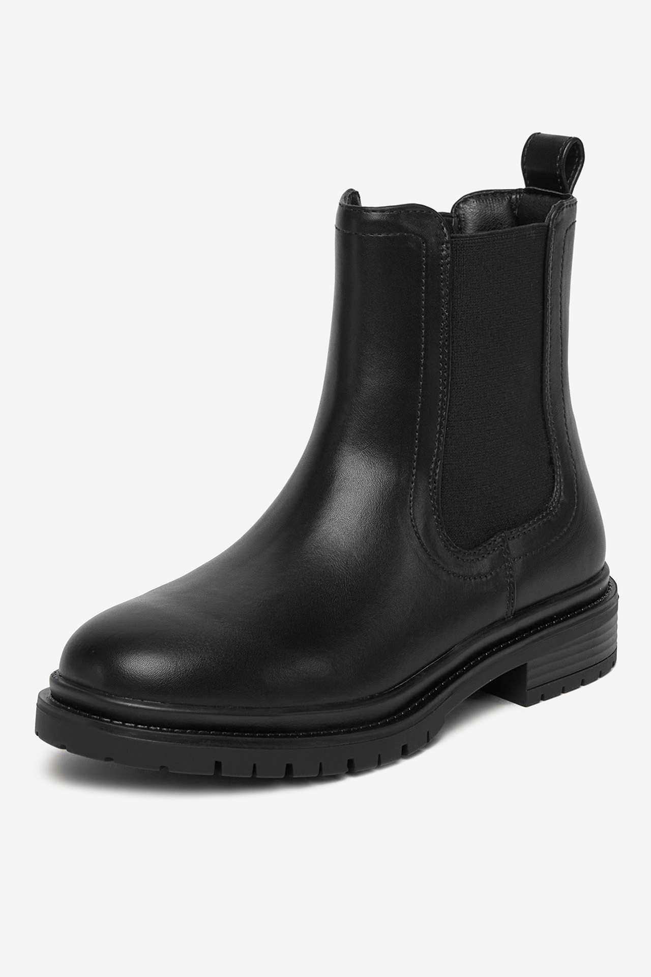 Kotníková obuv s elastickým prvkem Černá