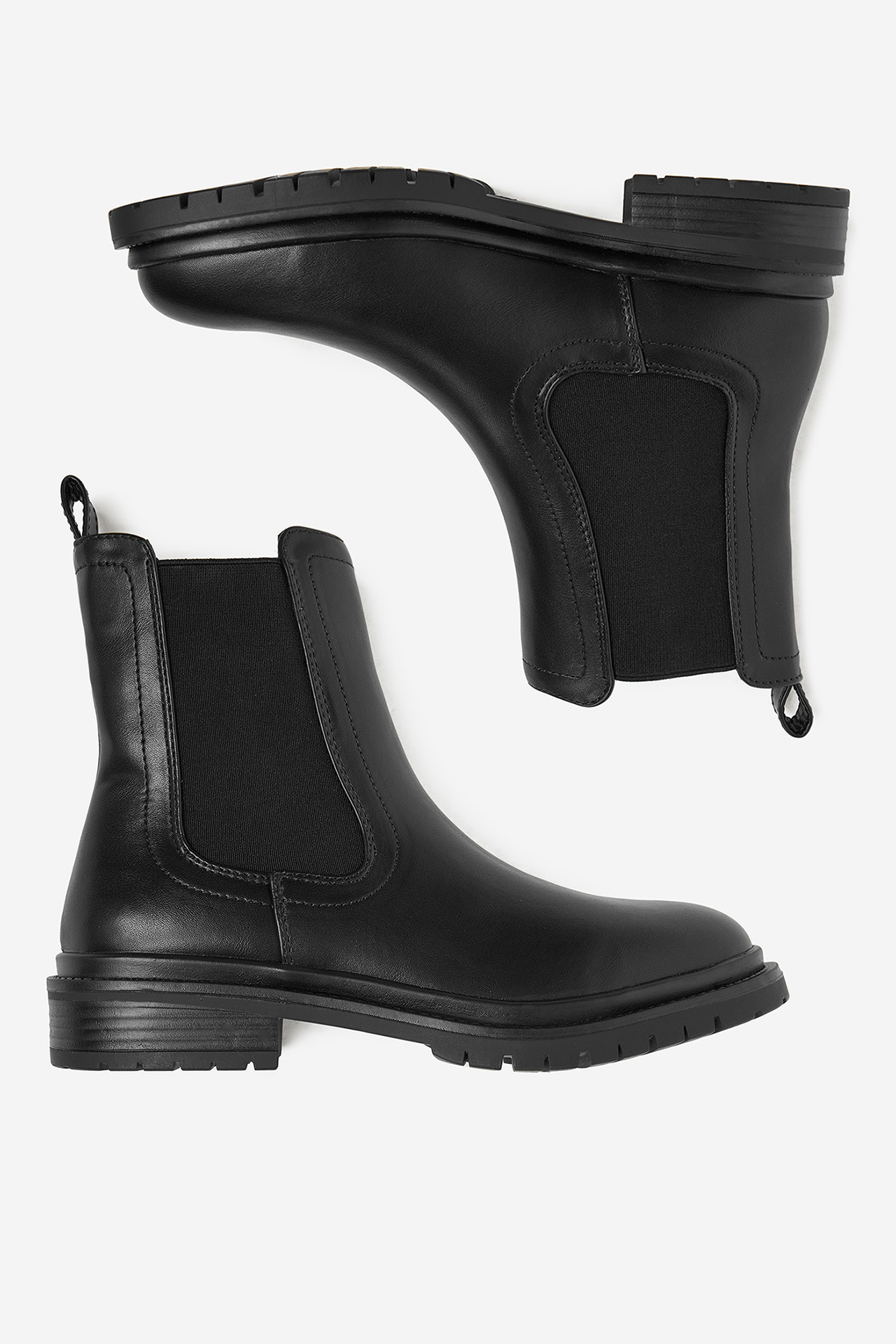 Kotníková obuv s elastickým prvkem Černá