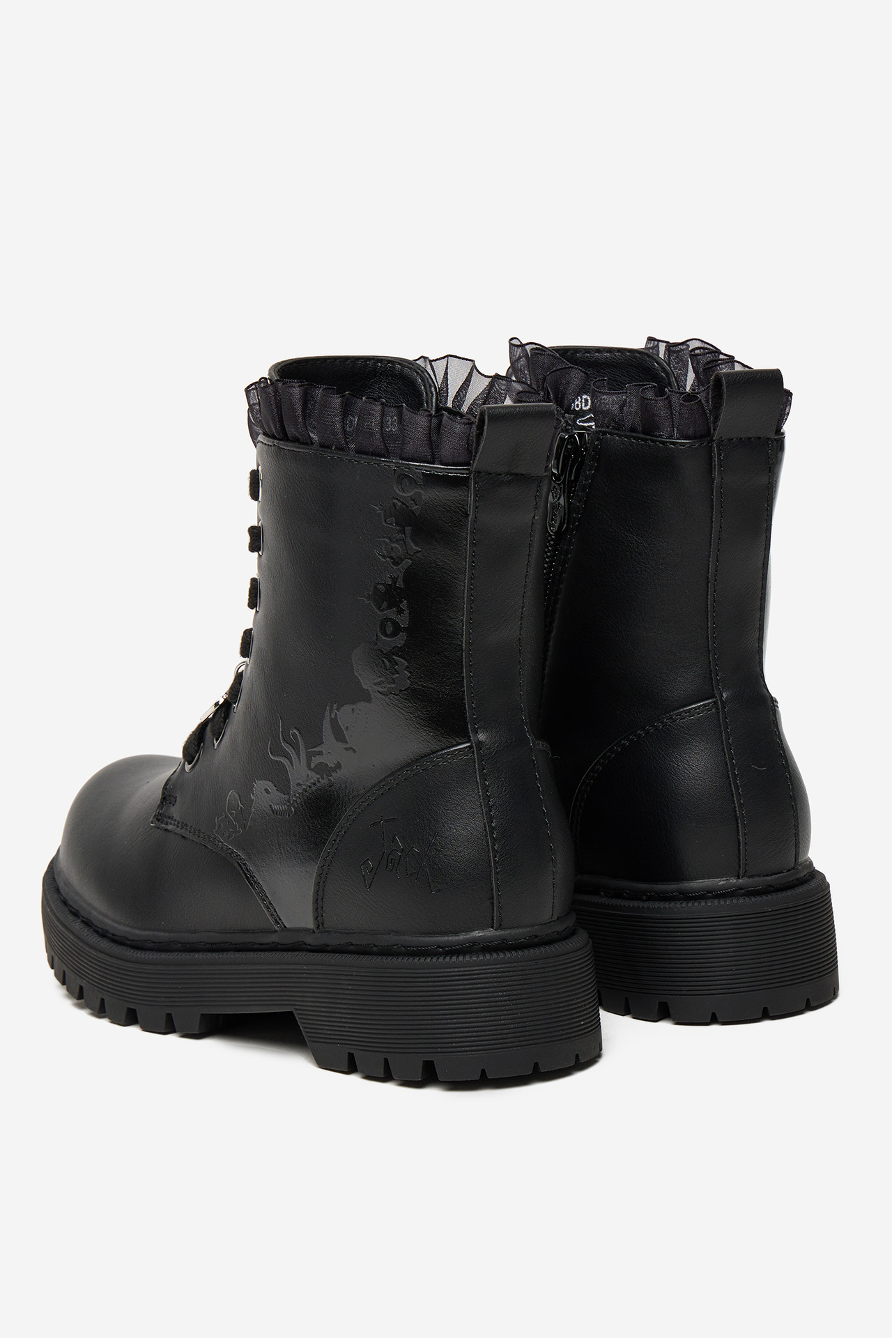 Gležnjarji z vezalkami Črna