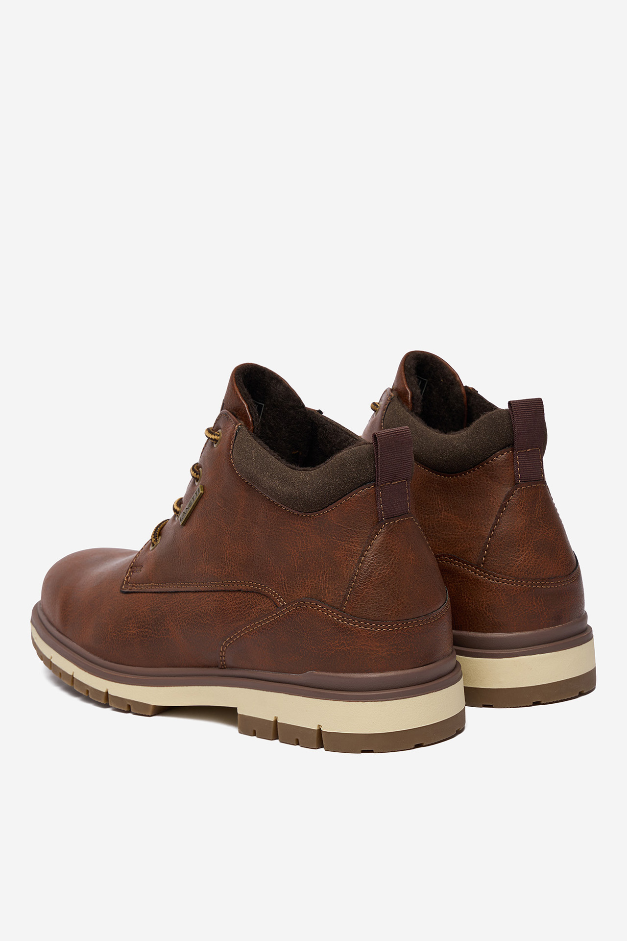 Gležnjarji z vezalkami Rjava