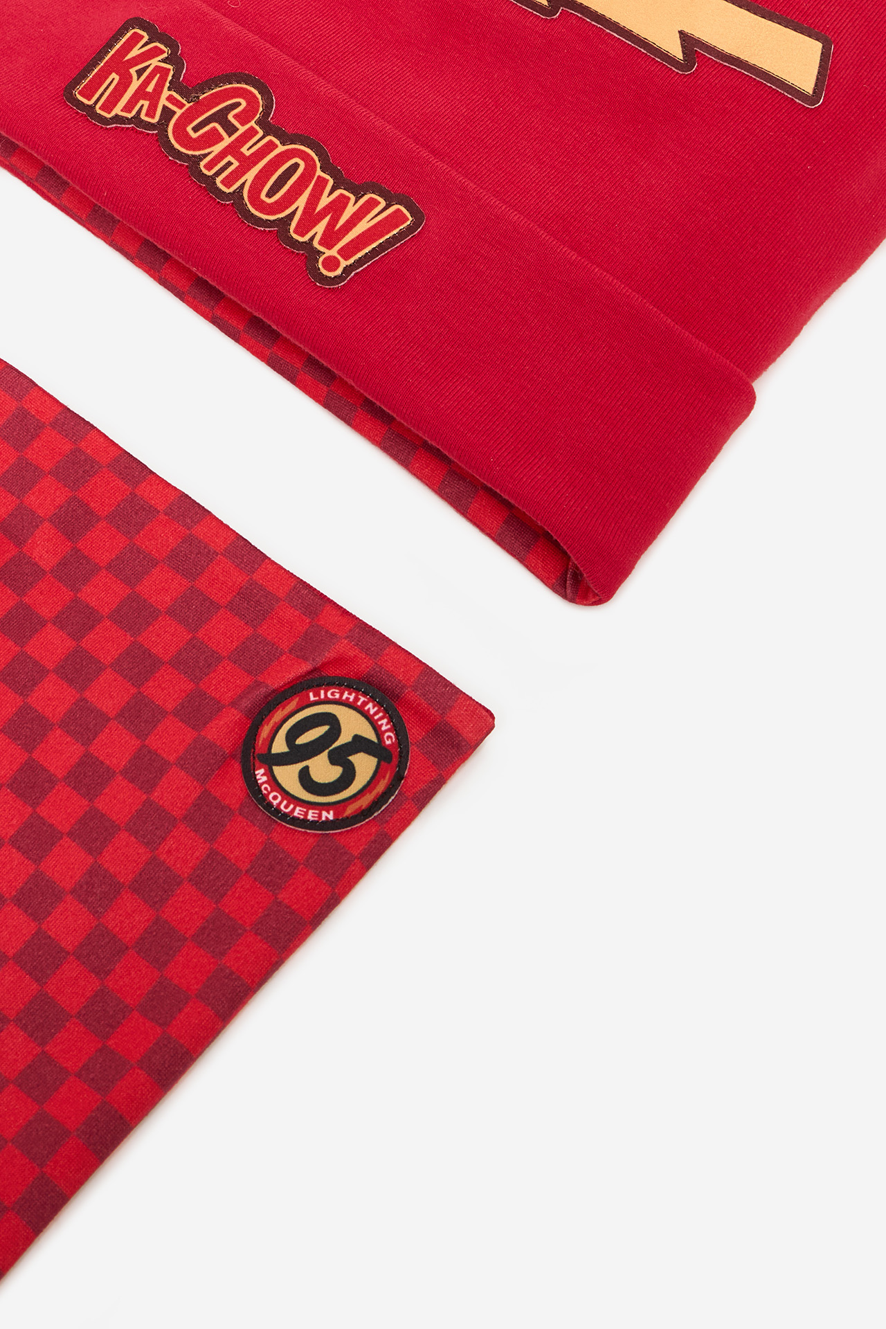 Set čepice a tunelová šála Červená