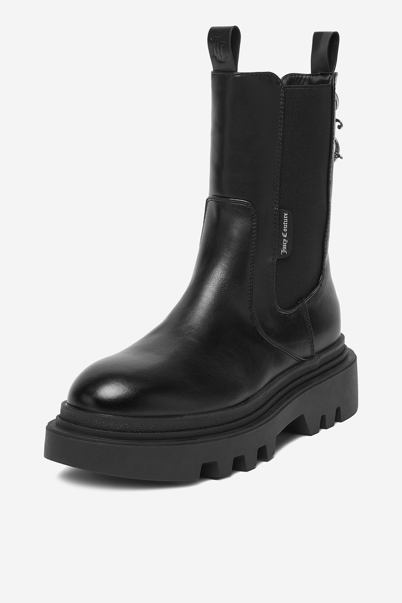 Kotníková obuv s elastickým prvkem Černá