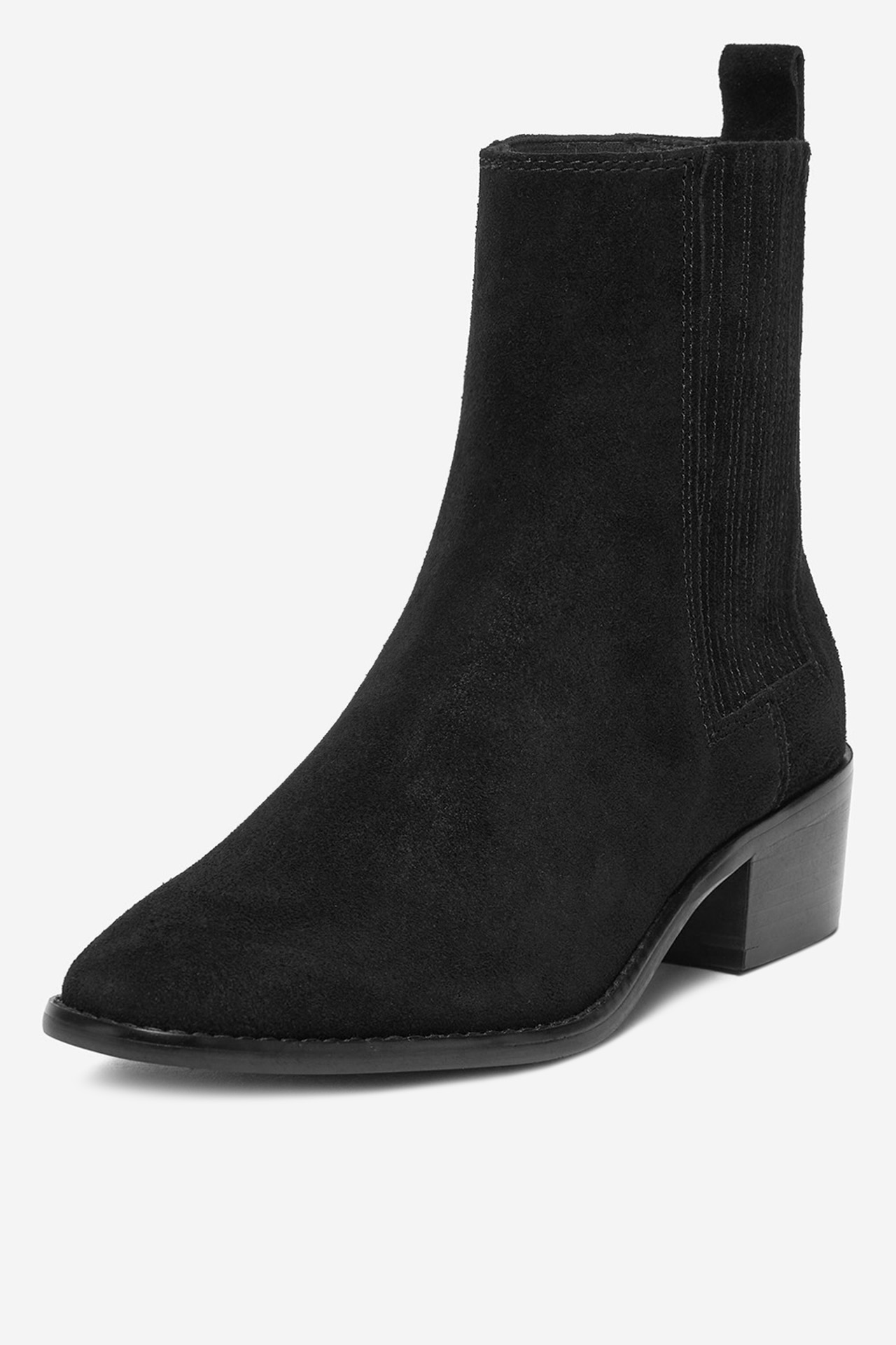 Kotníková obuv s elastickým prvkem Černá