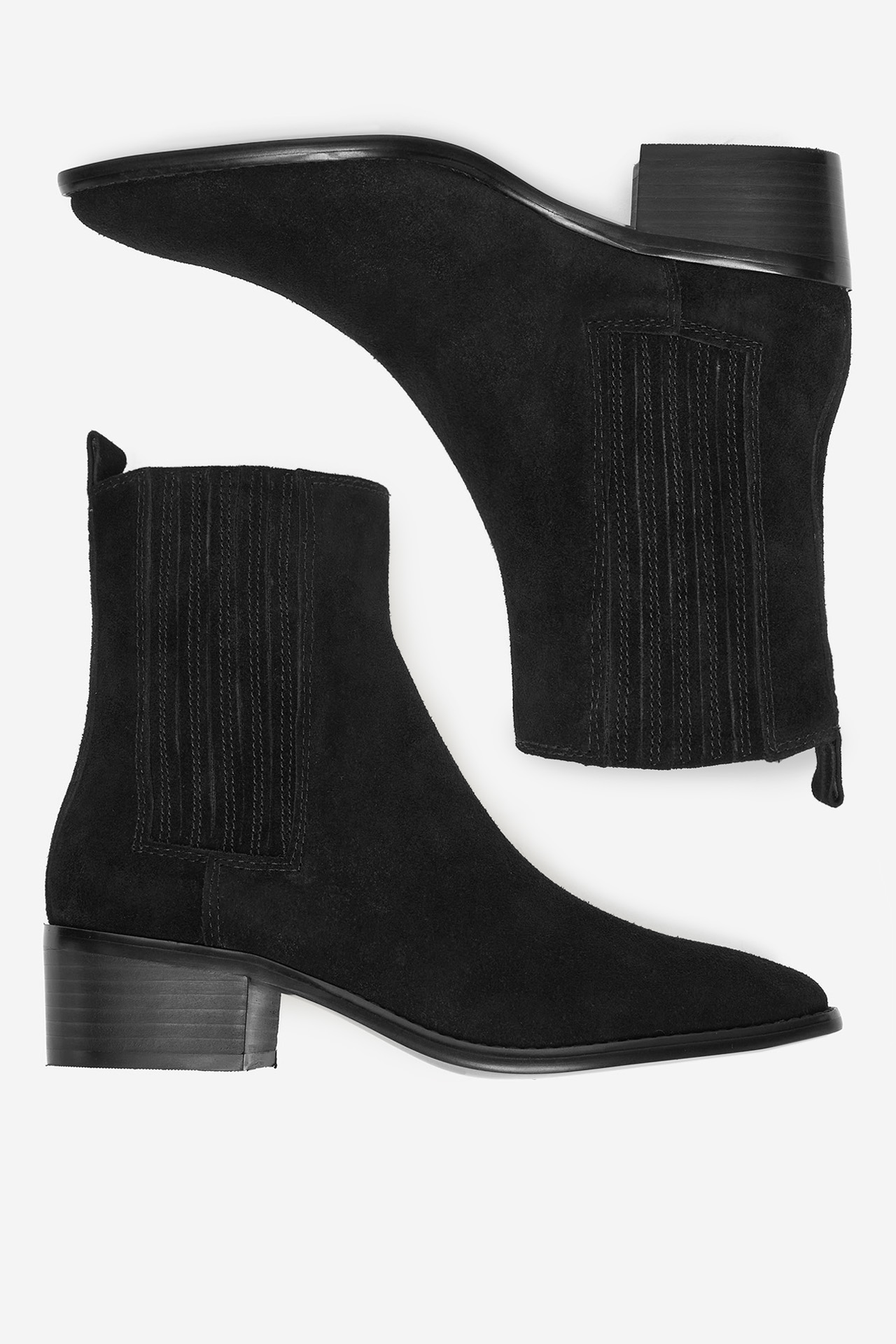 Kotníková obuv s elastickým prvkem Černá