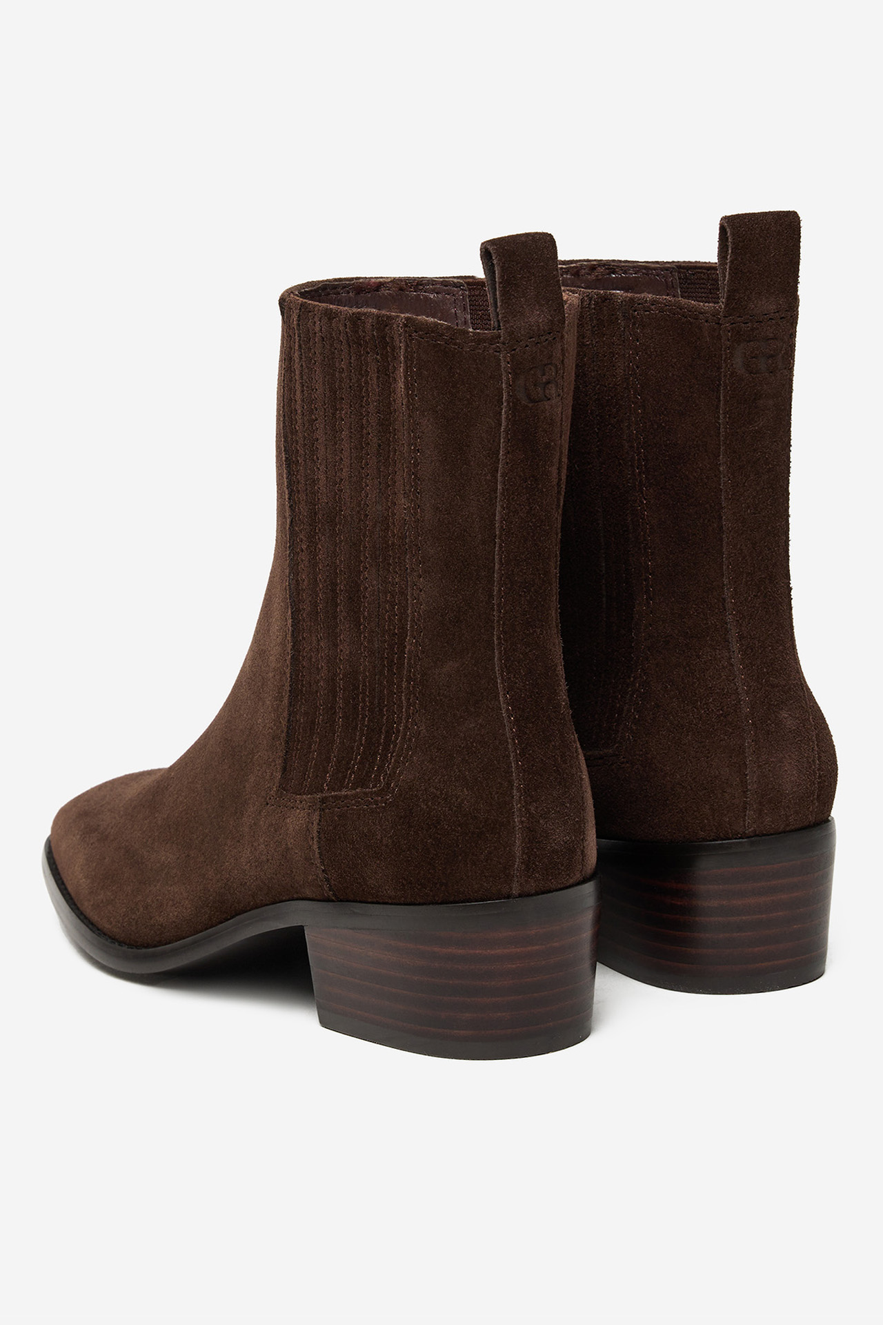 Kotníková obuv s elastickým prvkem Hnědá