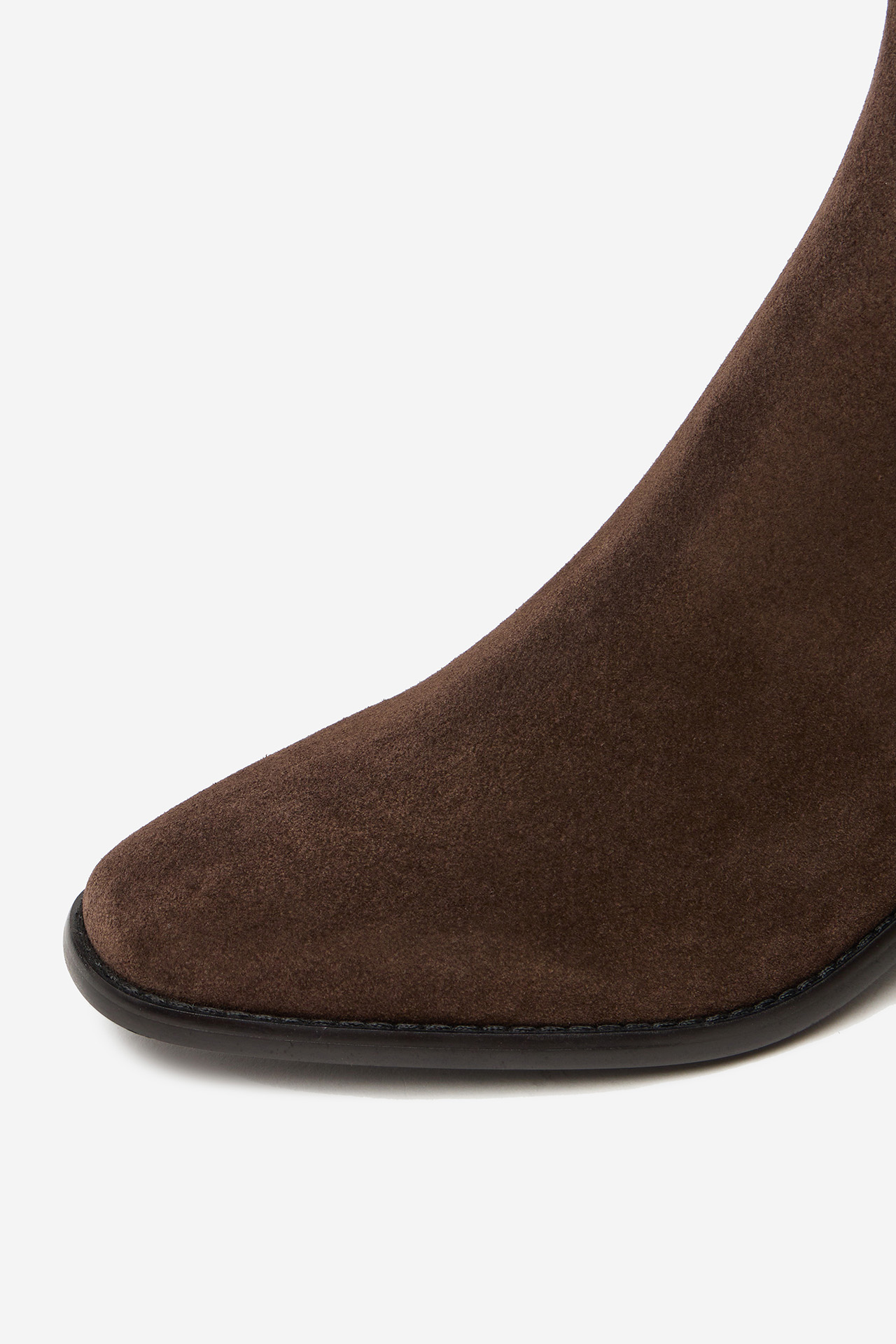 Kotníková obuv s elastickým prvkem Hnědá