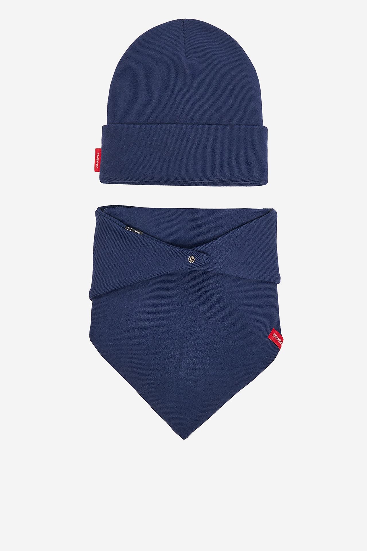 Set šal + kapa Mornarsko modra