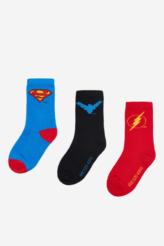 Čarape Superman CEO-ACCCS-AW25-228WBDC(3-PACK) Crvena