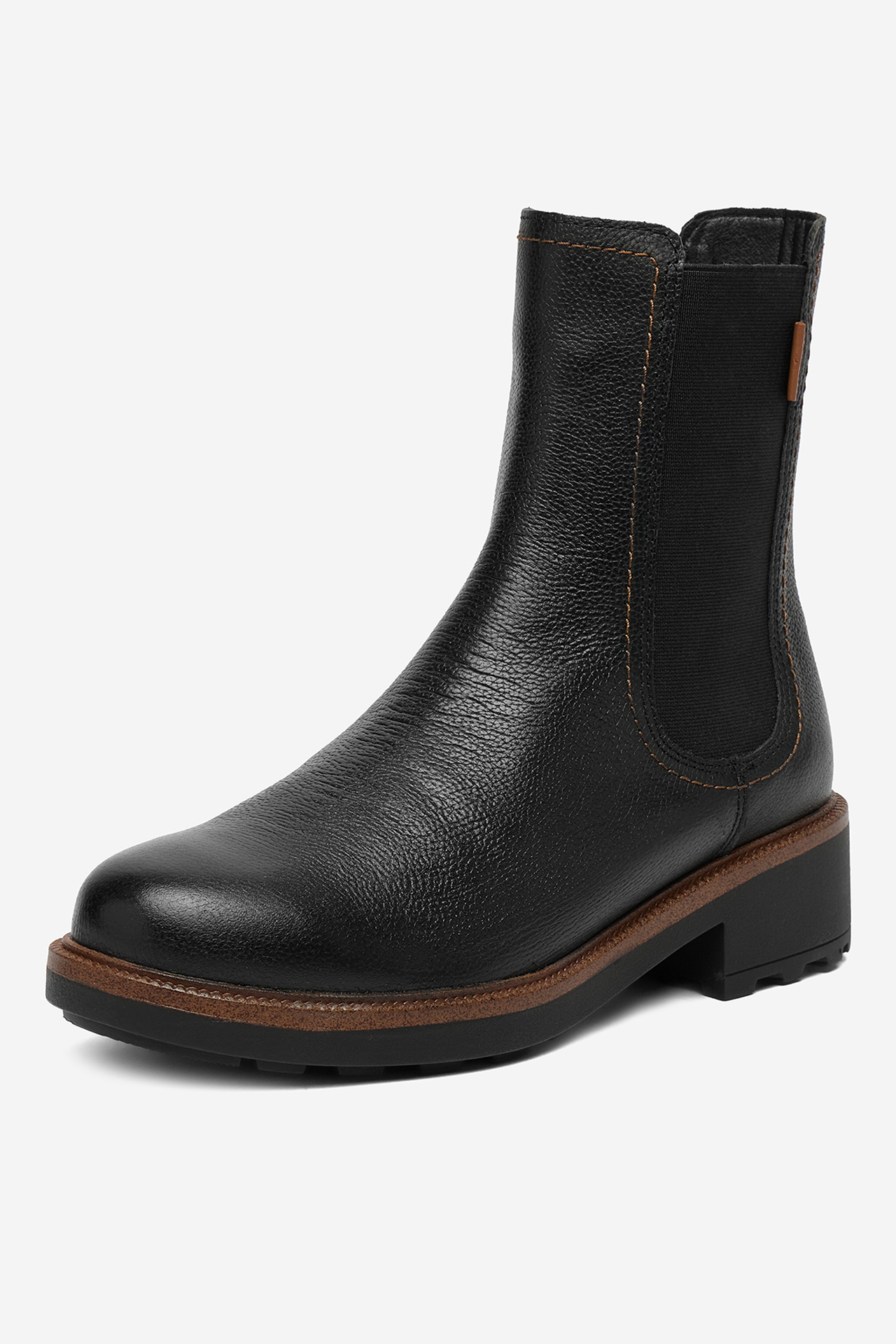 Kotníková obuv s elastickým prvkem Černá