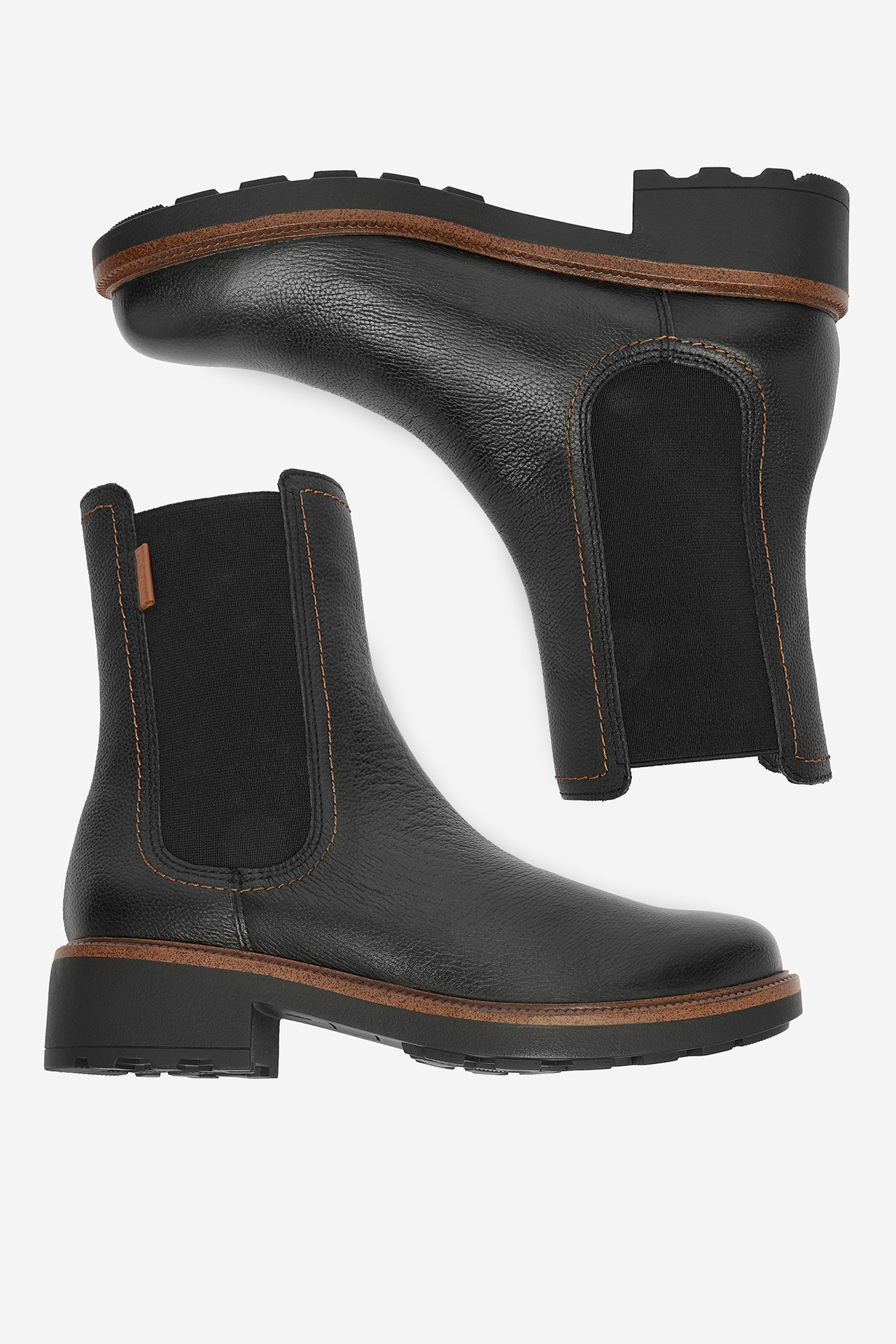 Kotníková obuv s elastickým prvkem Černá