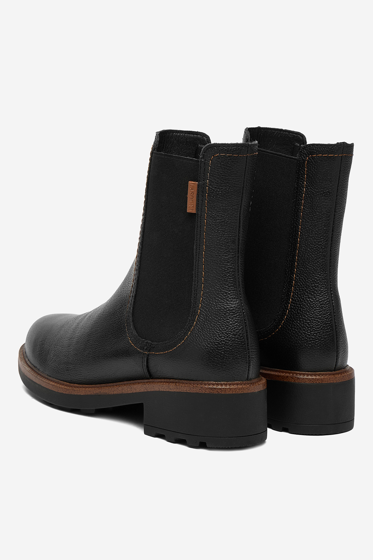 Kotníková obuv s elastickým prvkem Černá