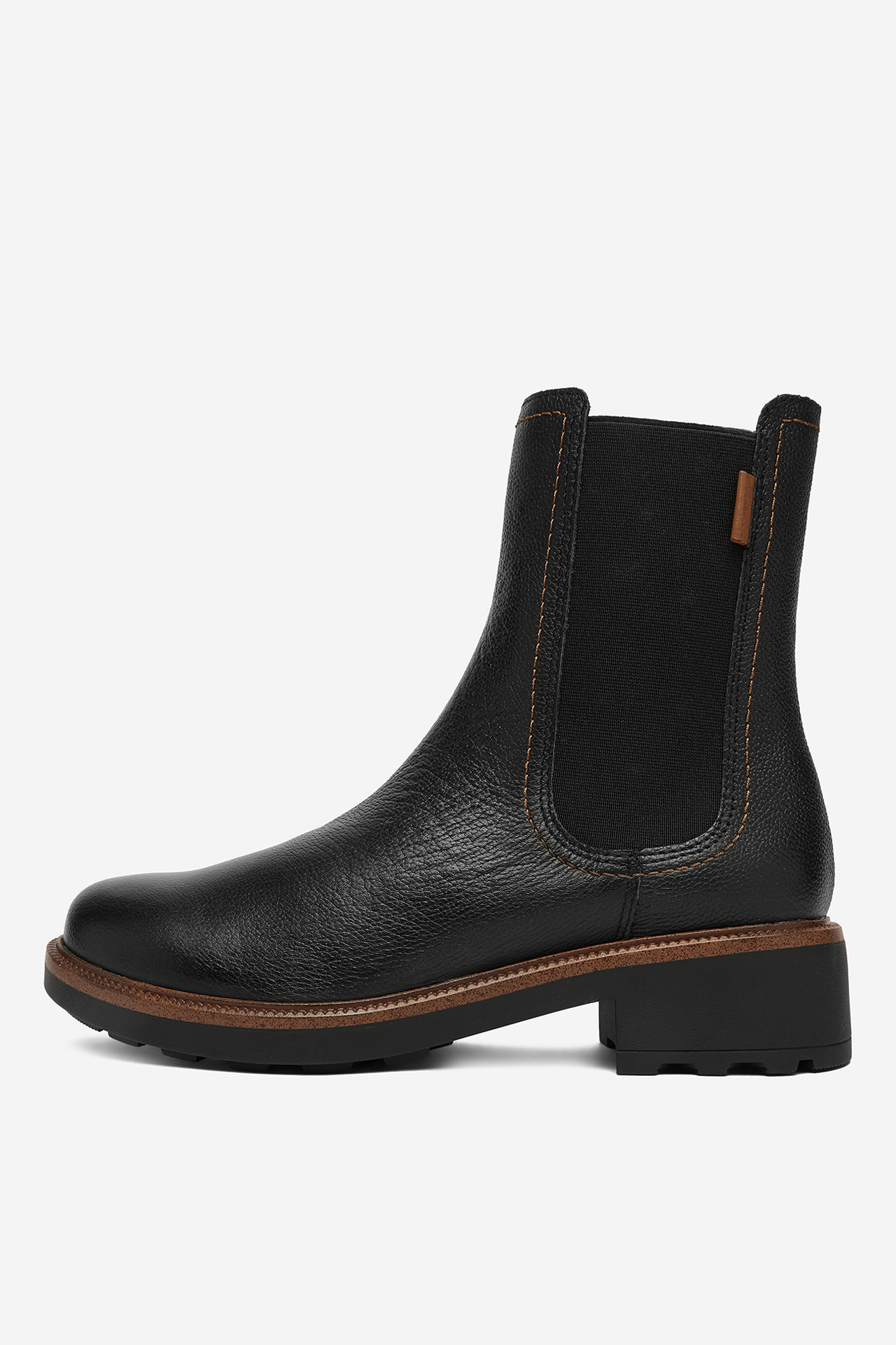 Kotníková obuv s elastickým prvkem Černá