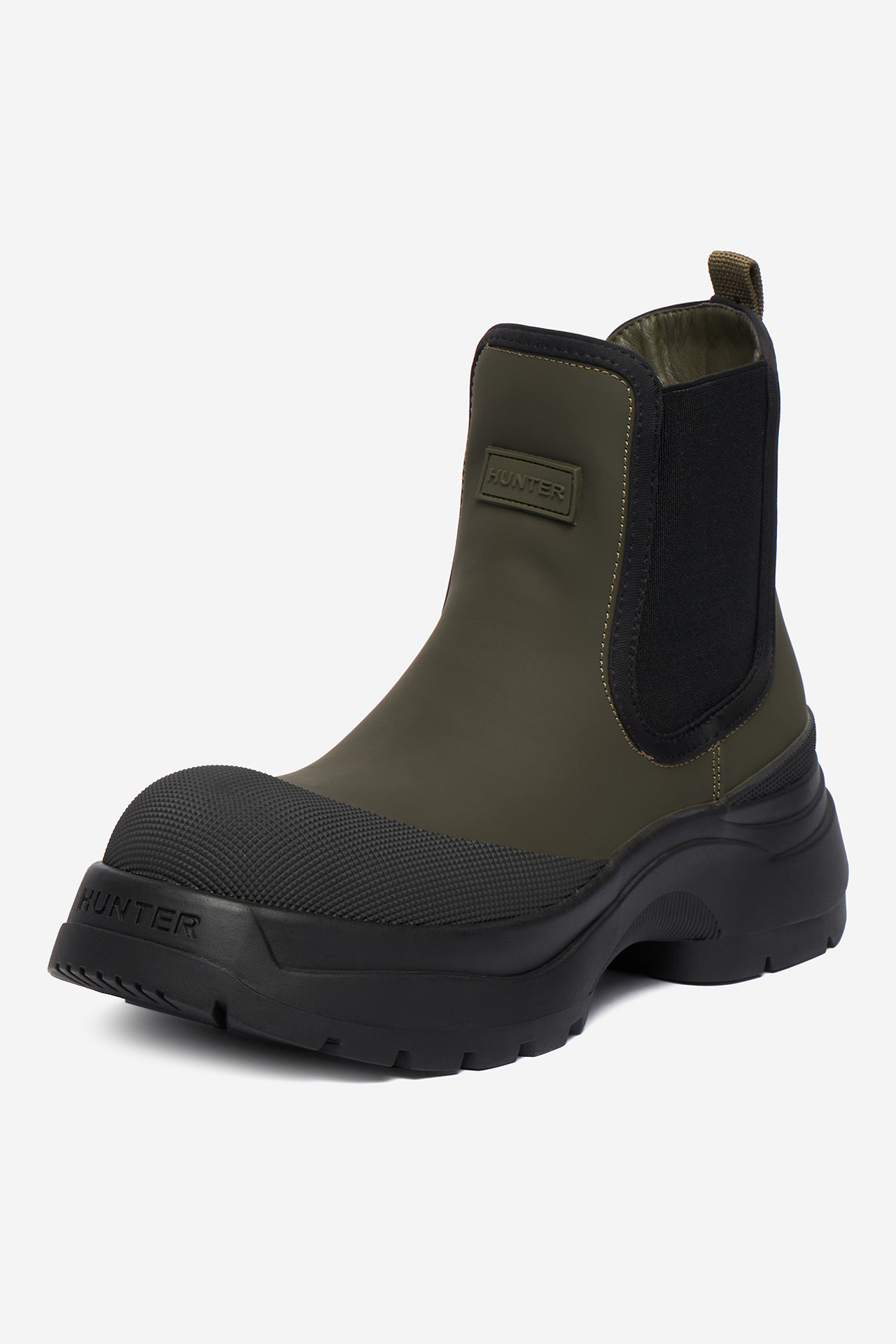 Kotníková obuv s elastickým prvkem Khaki