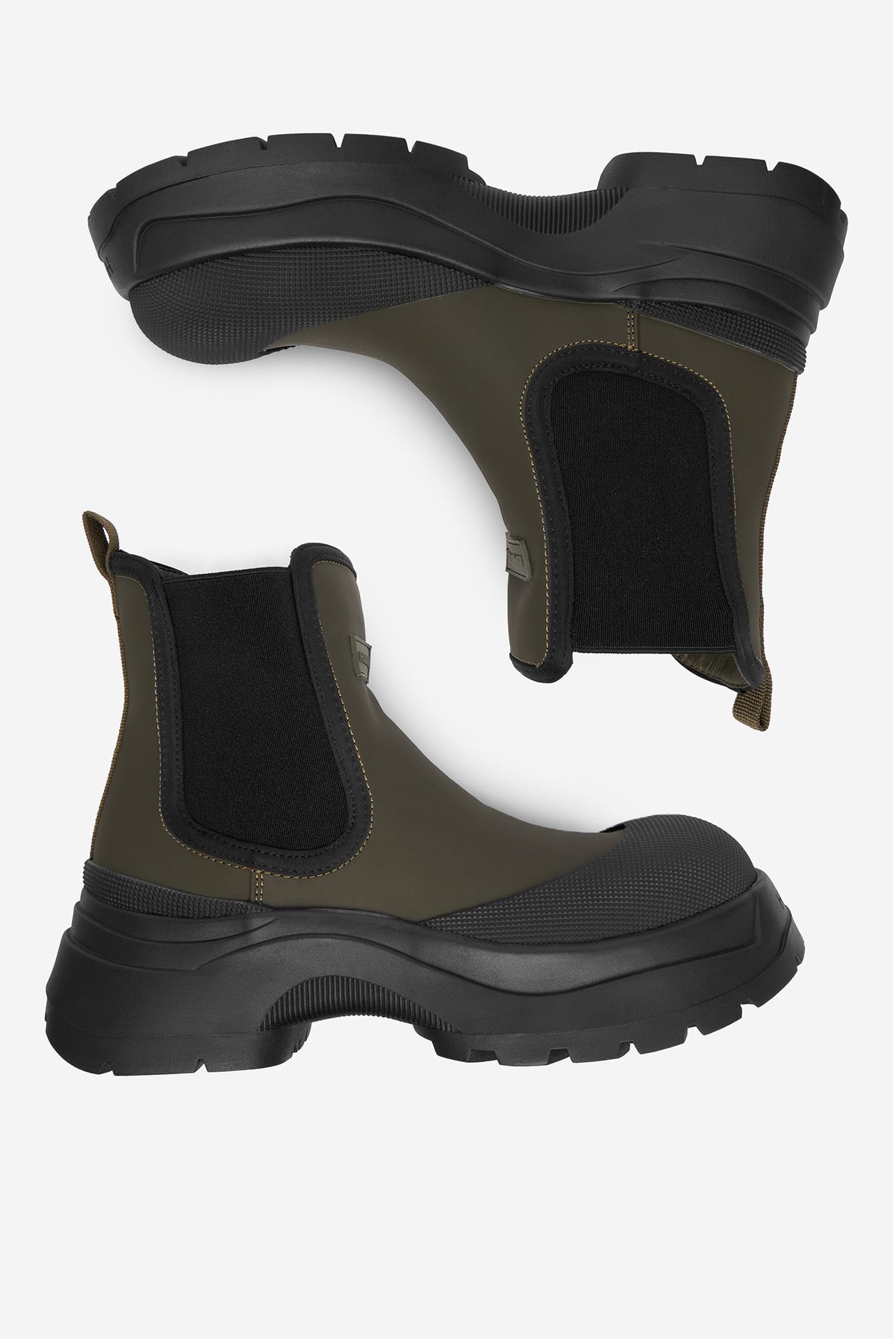 Kotníková obuv s elastickým prvkem Khaki